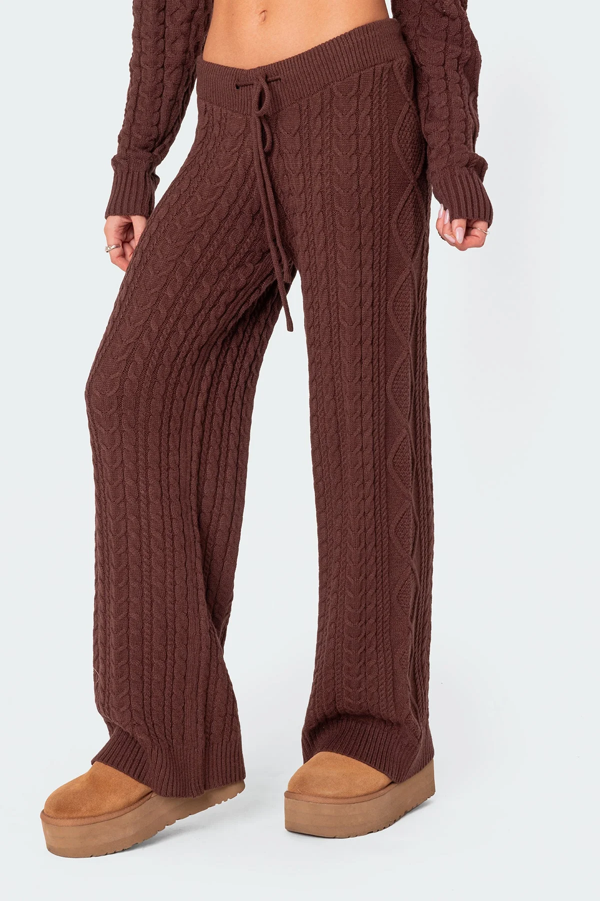 Jelena Relaxed Cable Knit Trousers - Image 3