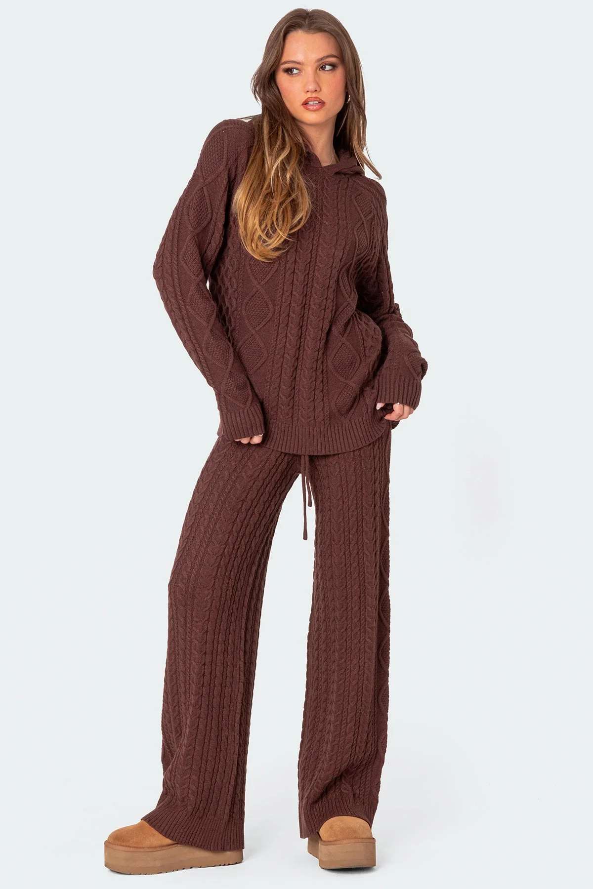 Jelena Relaxed Cable Knit Trousers - Image 5