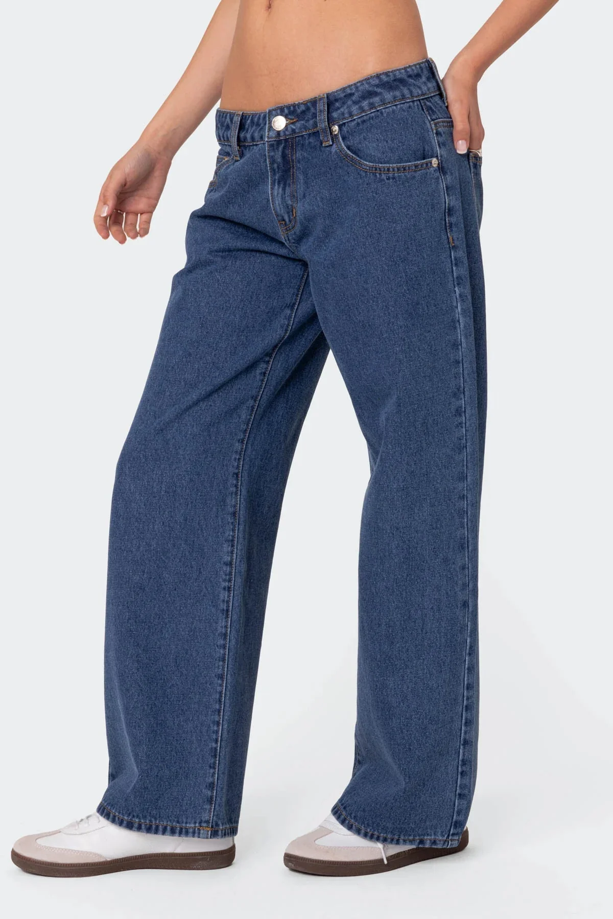 Petite Raelynn Washed Low Rise Baggy Jeans - Image 4