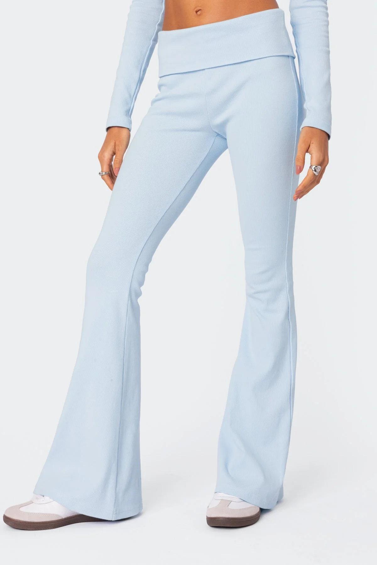 Coffee Break Ribbed Flare Leggings - Image 3