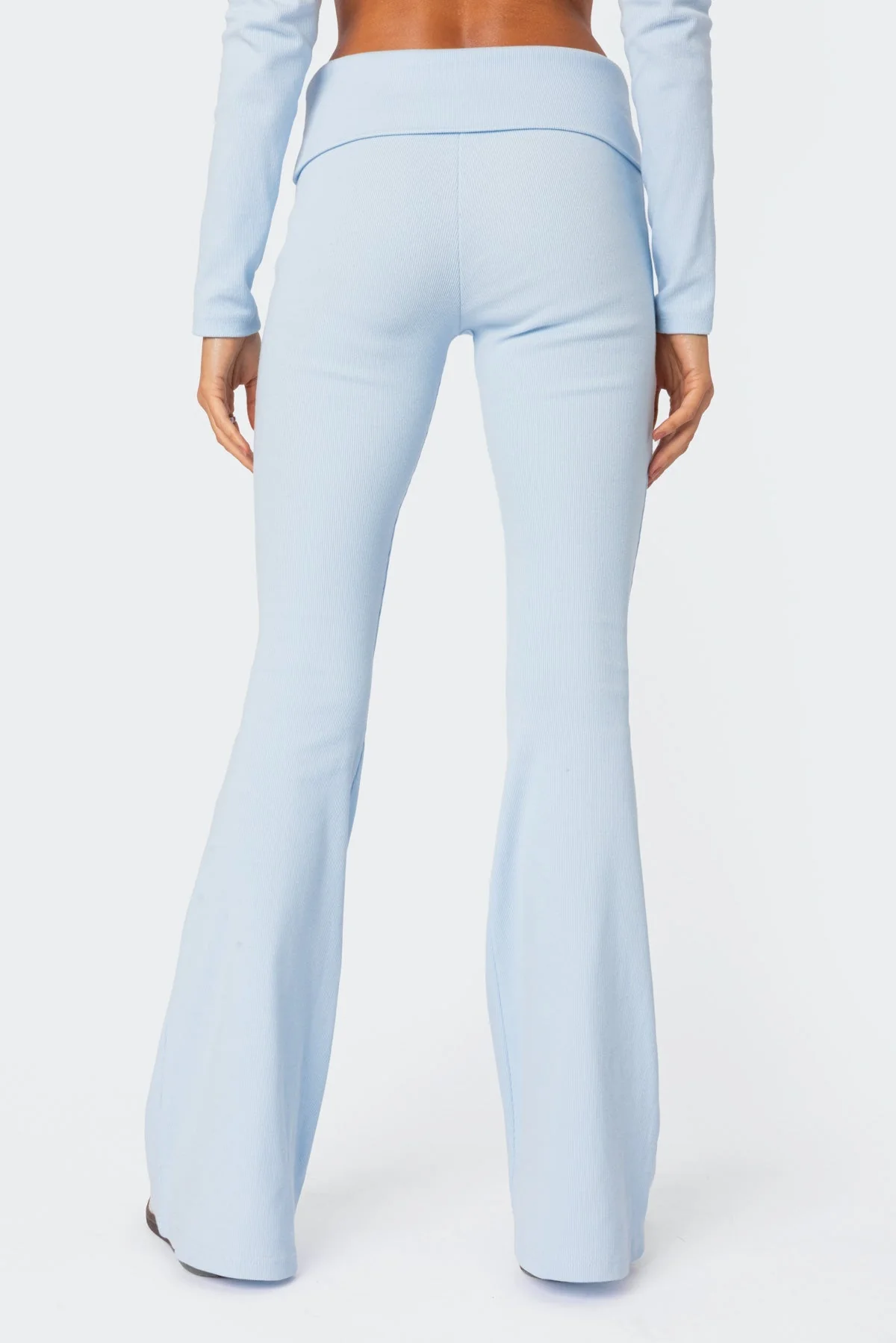 Coffee Break Ribbed Flare Leggings - Image 4