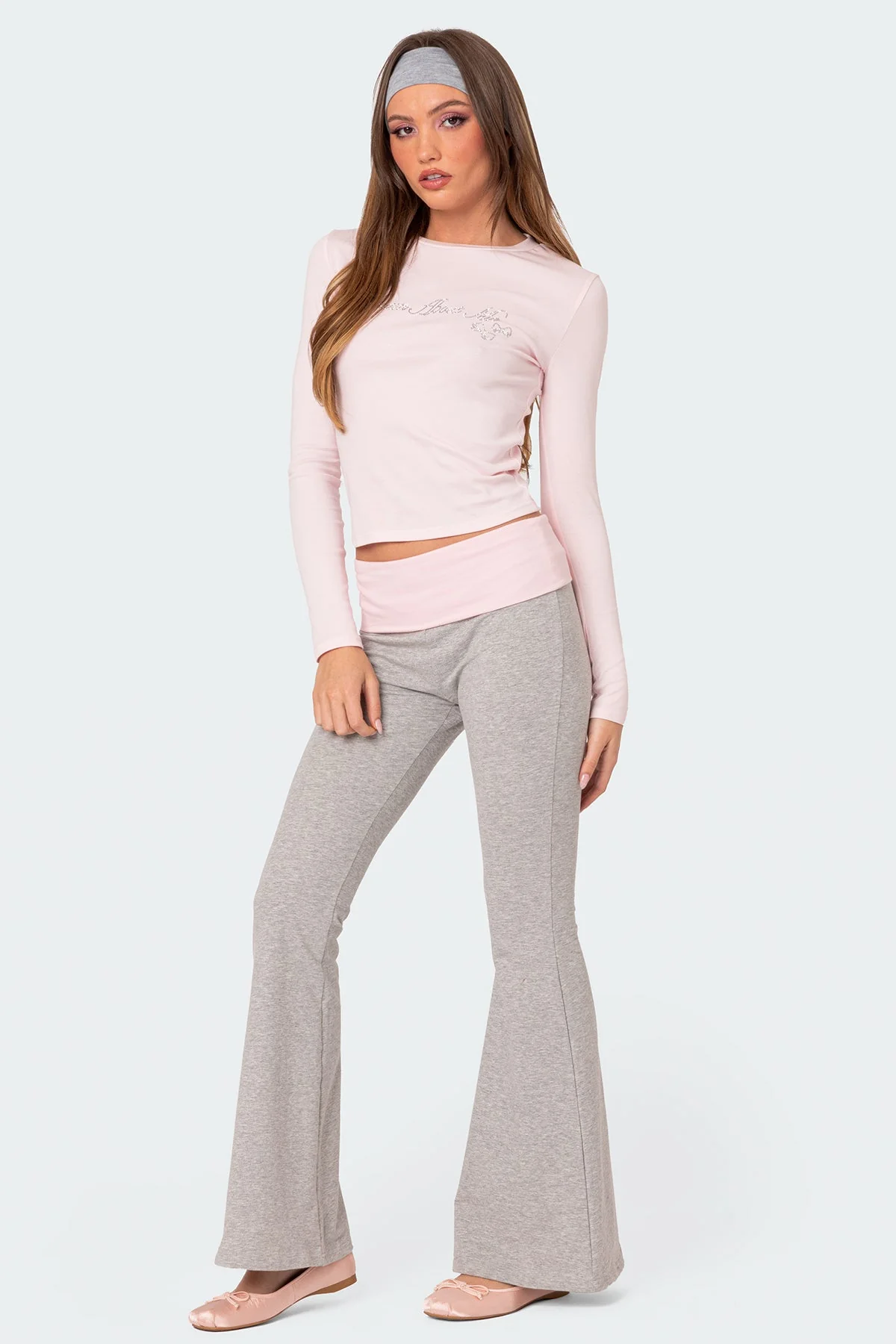 Molly Contrast Flared Leggings - Image 5