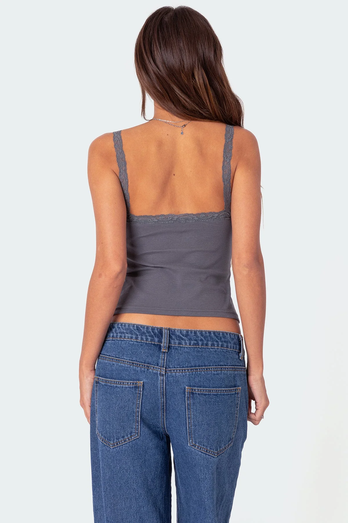 Amilia Lace Trim Tank Top - Image 4