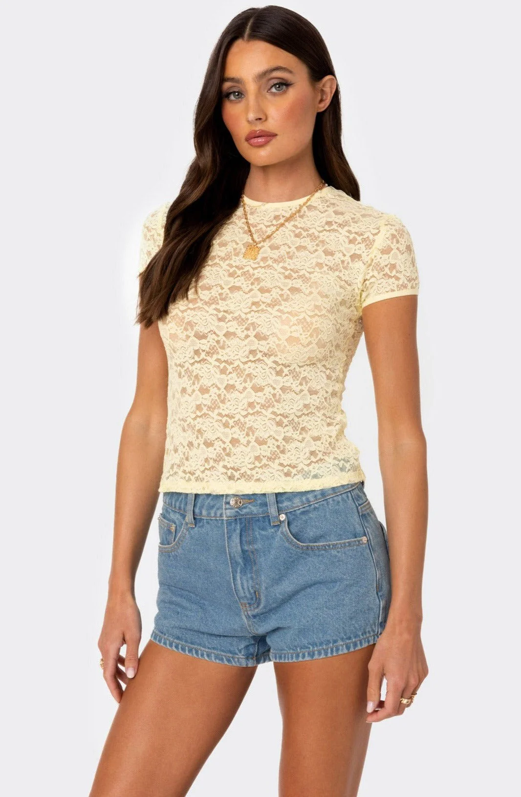 Kaori Sheer Lace Top