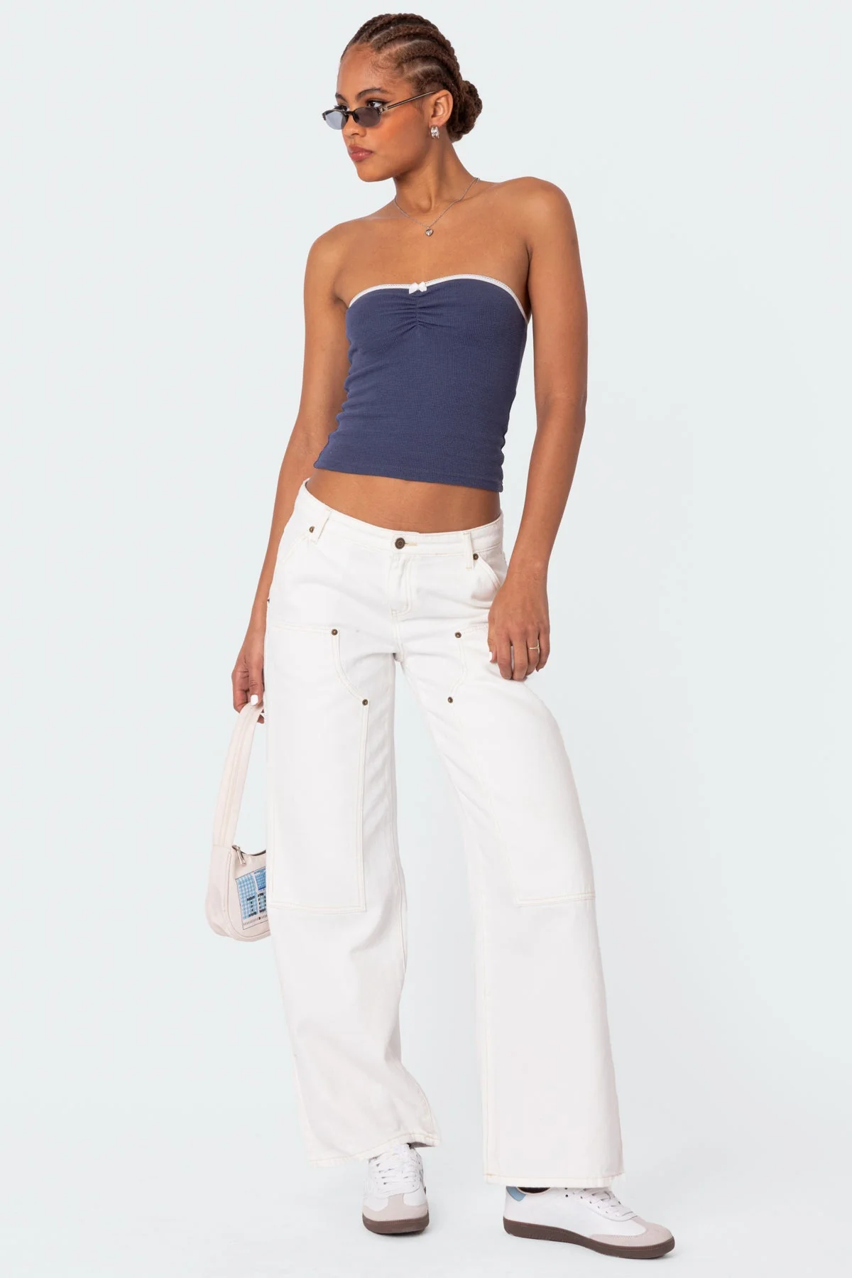 Kacey Strapless Waffle Top - Image 5