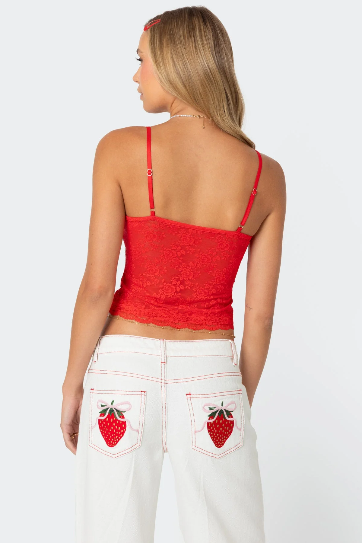 Cami Sheer Lace Tank Top - Image 5