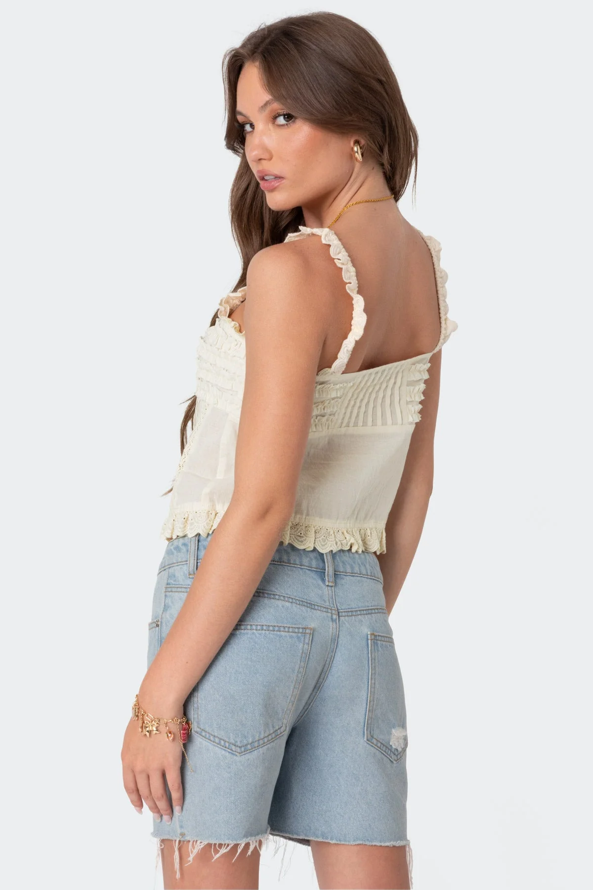 Hera Button Front Ruffled Top - Image 4