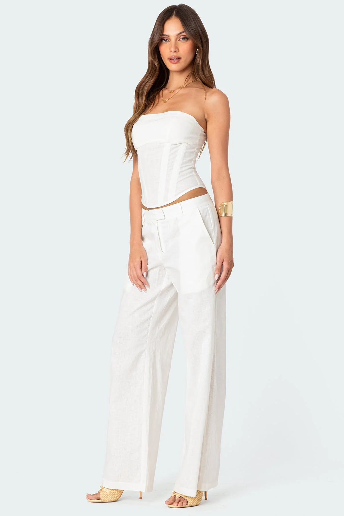 Arya Linen Look Trousers - Image 3