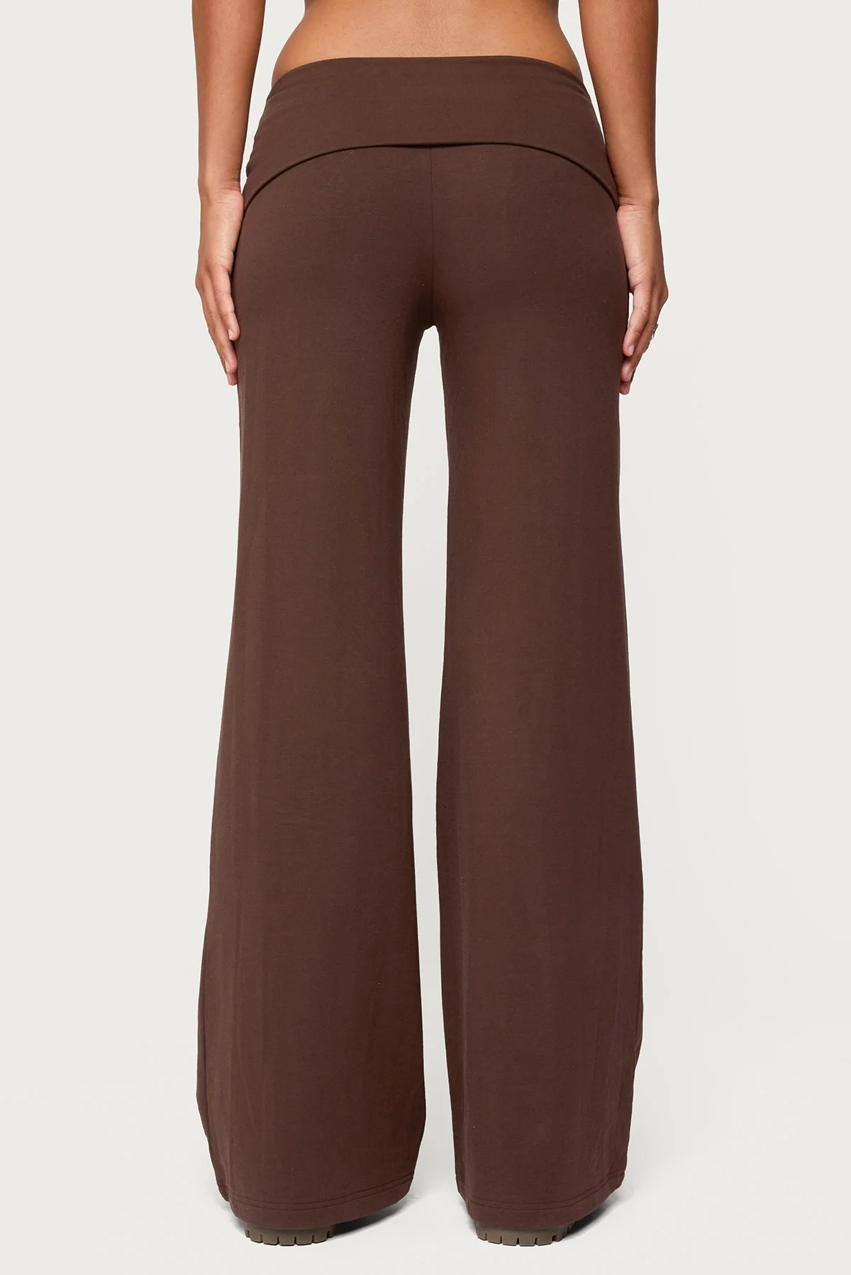 Wide Leg Foldover Trousers - Image 6