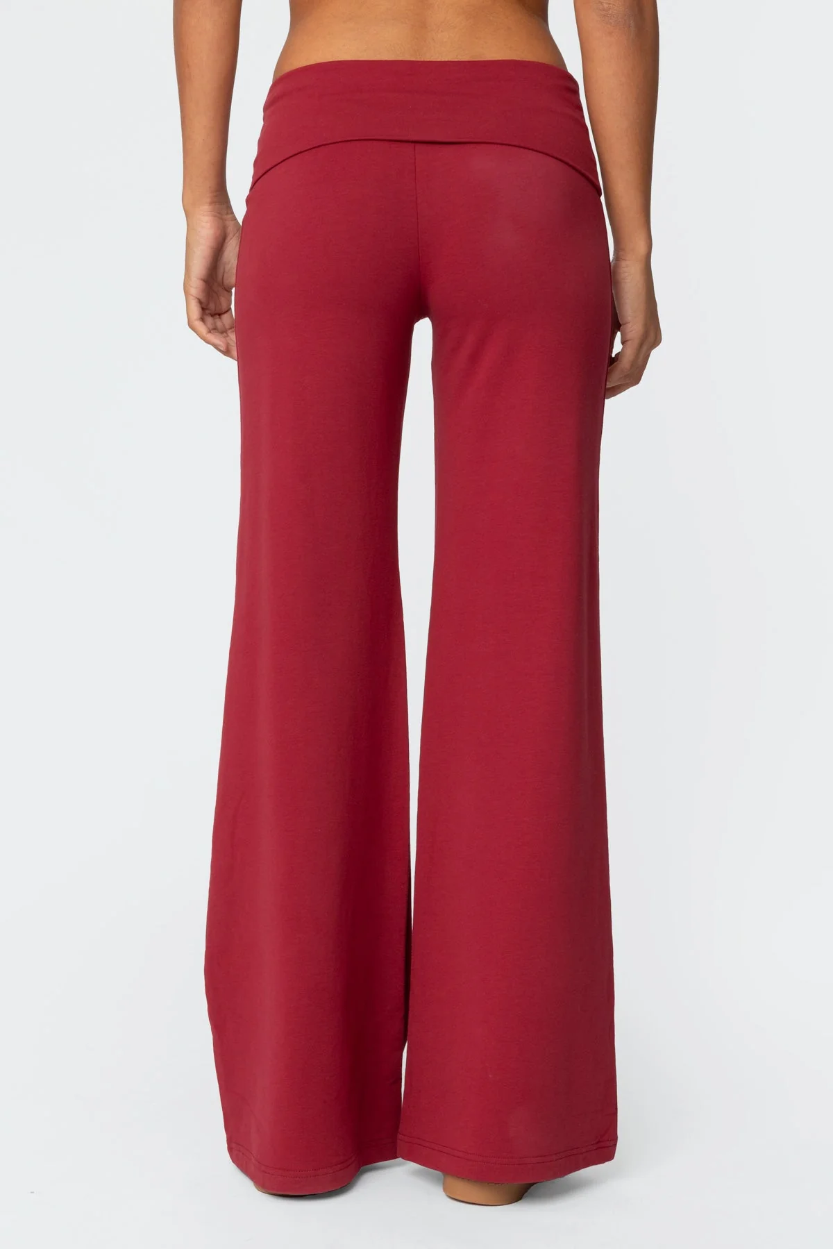 Wide Leg Foldover Trousers - Image 4