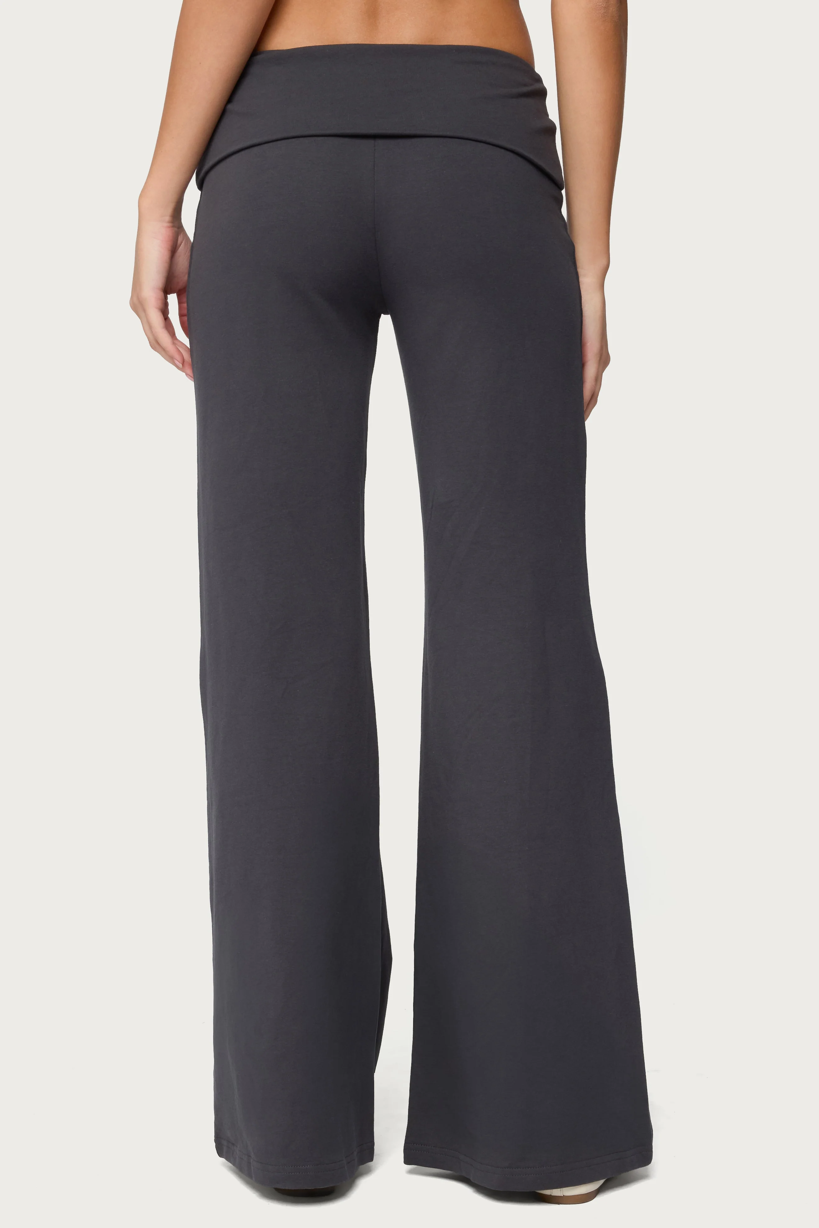 Wide Leg Foldover Trousers - Image 5