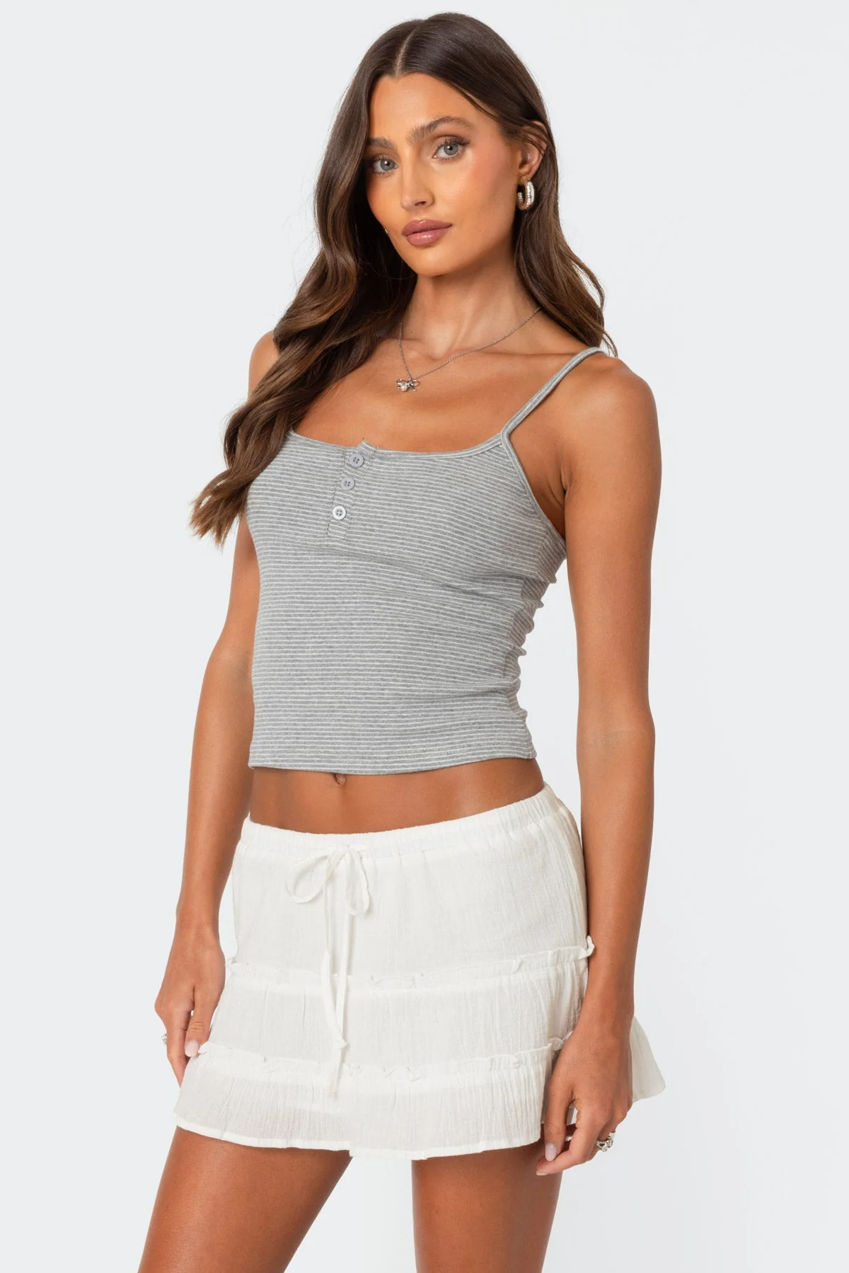 Striped Henley Tank Top - Image 3