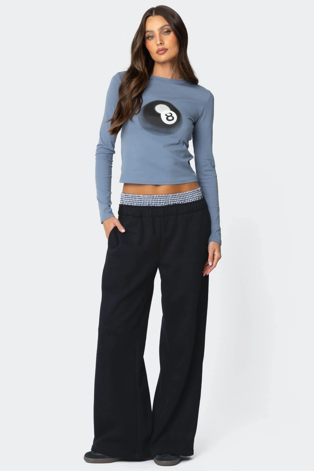 Gingham Boxer Detail Joggers - Image 4