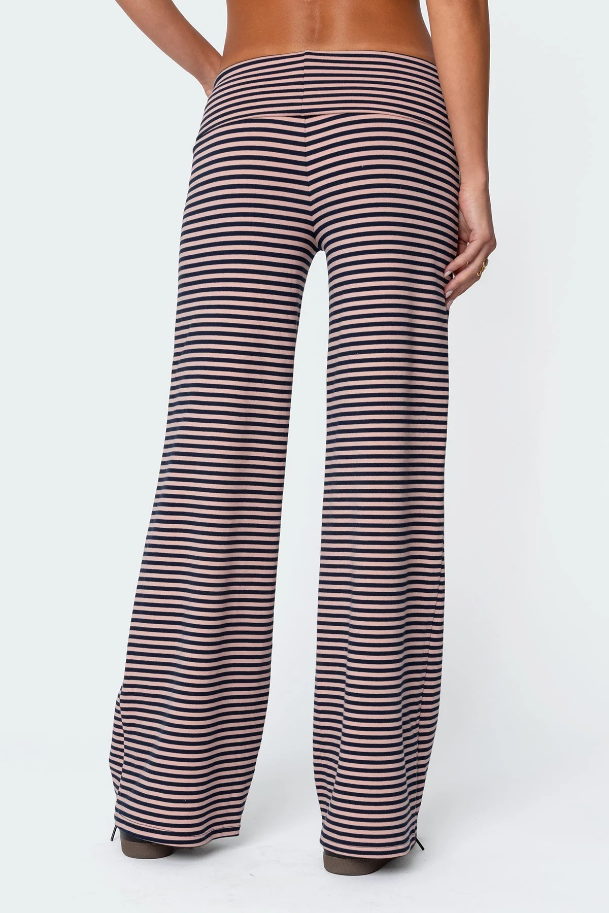 Lilah Striped Fold Over Trousers - Image 5