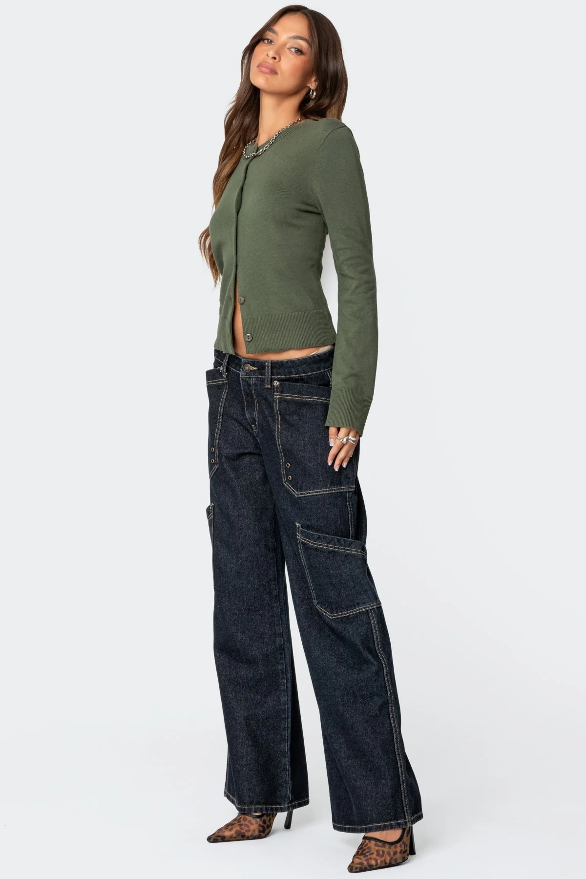 Hollie Button Up Cardigan - Image 4