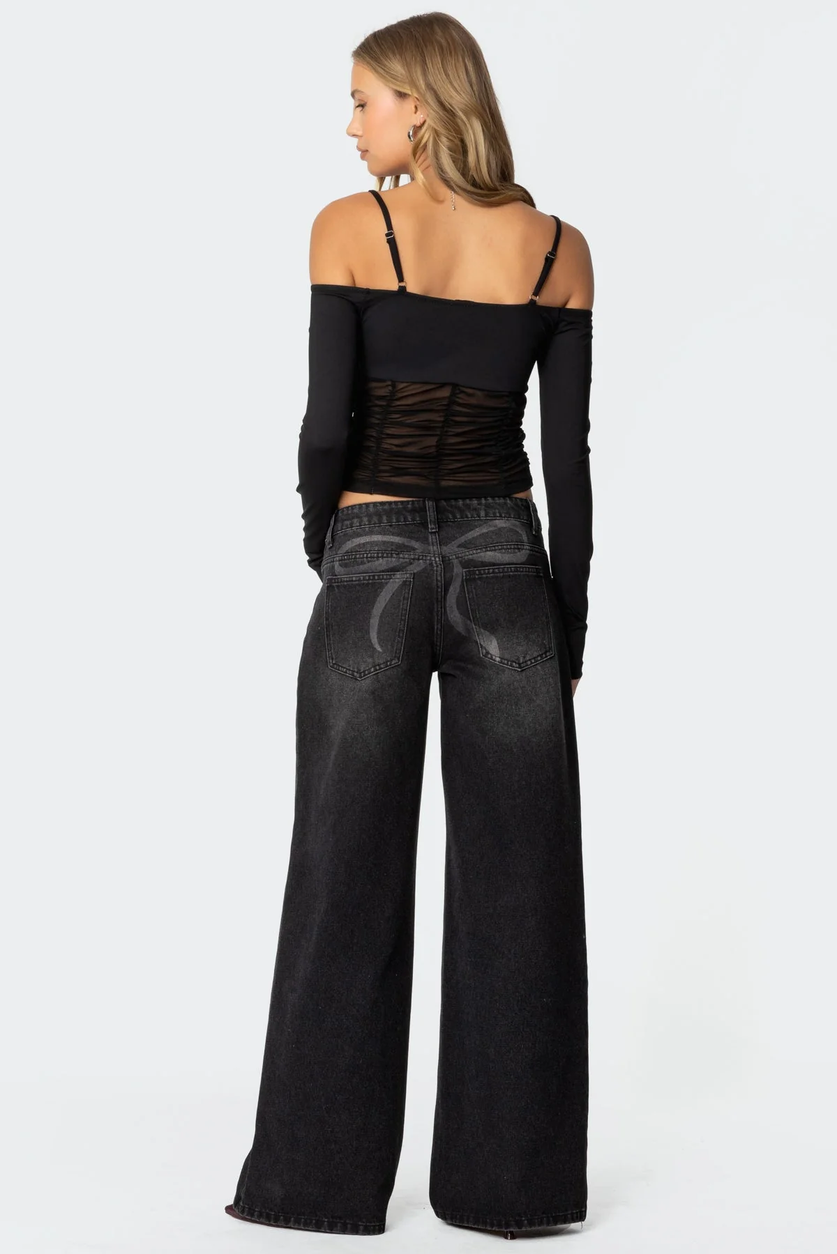 Vyxen Vintage Washed Low Rise Baggy Jeans