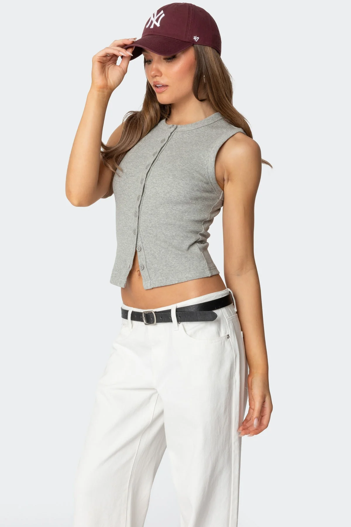 Basel Button Up Tank Top - Image 4