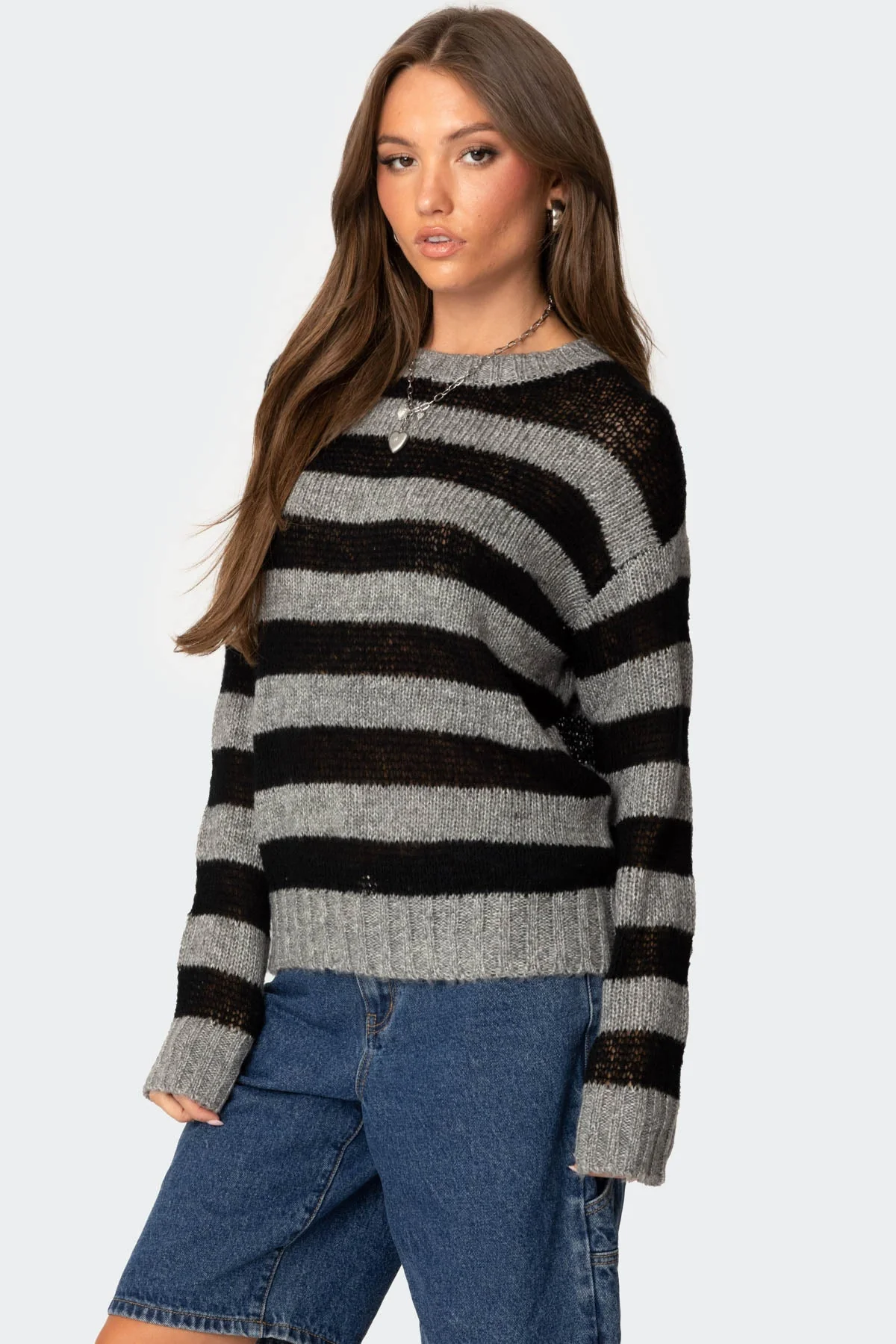 Light Knit Striped Sweater - Image 3