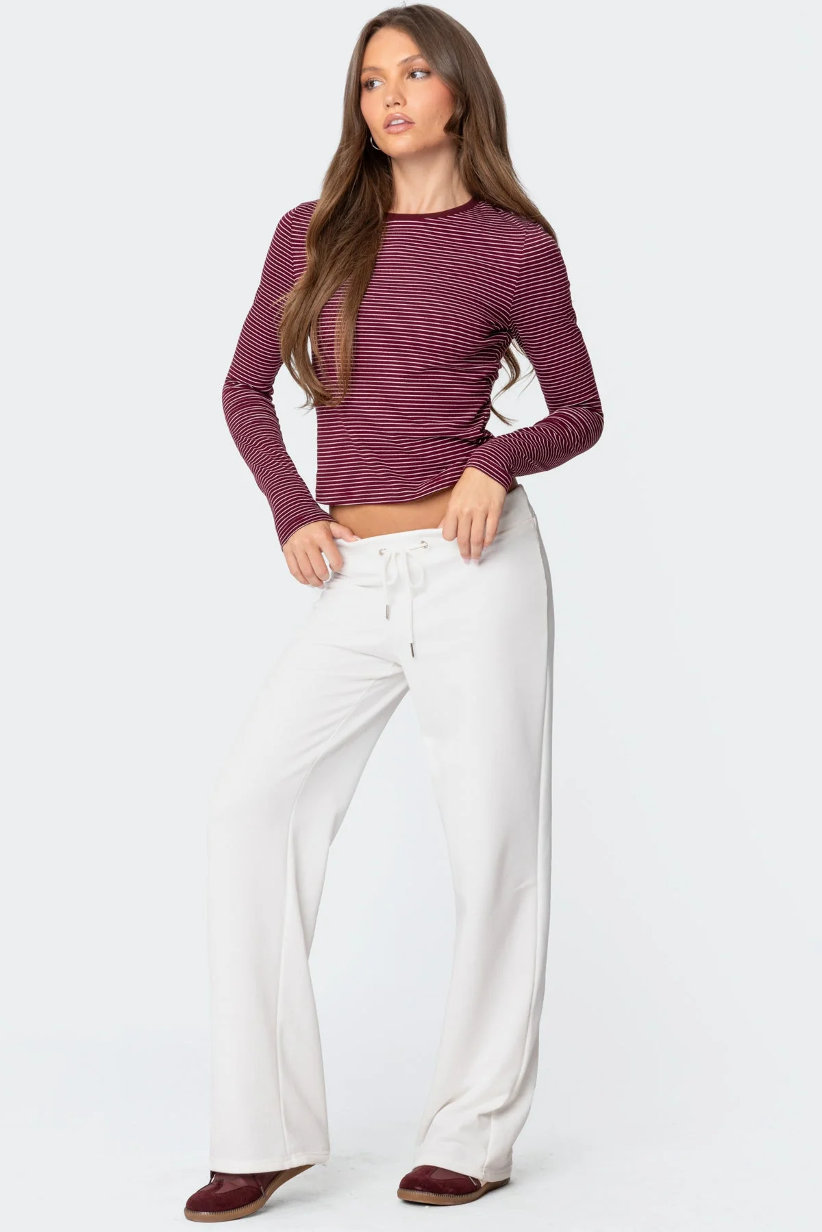 Brianna Striped Long Sleeve T Shirt - Image 4
