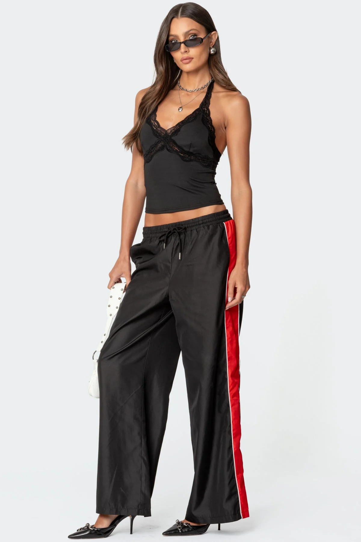 Cindi Lace Trim Halter Top - Image 2