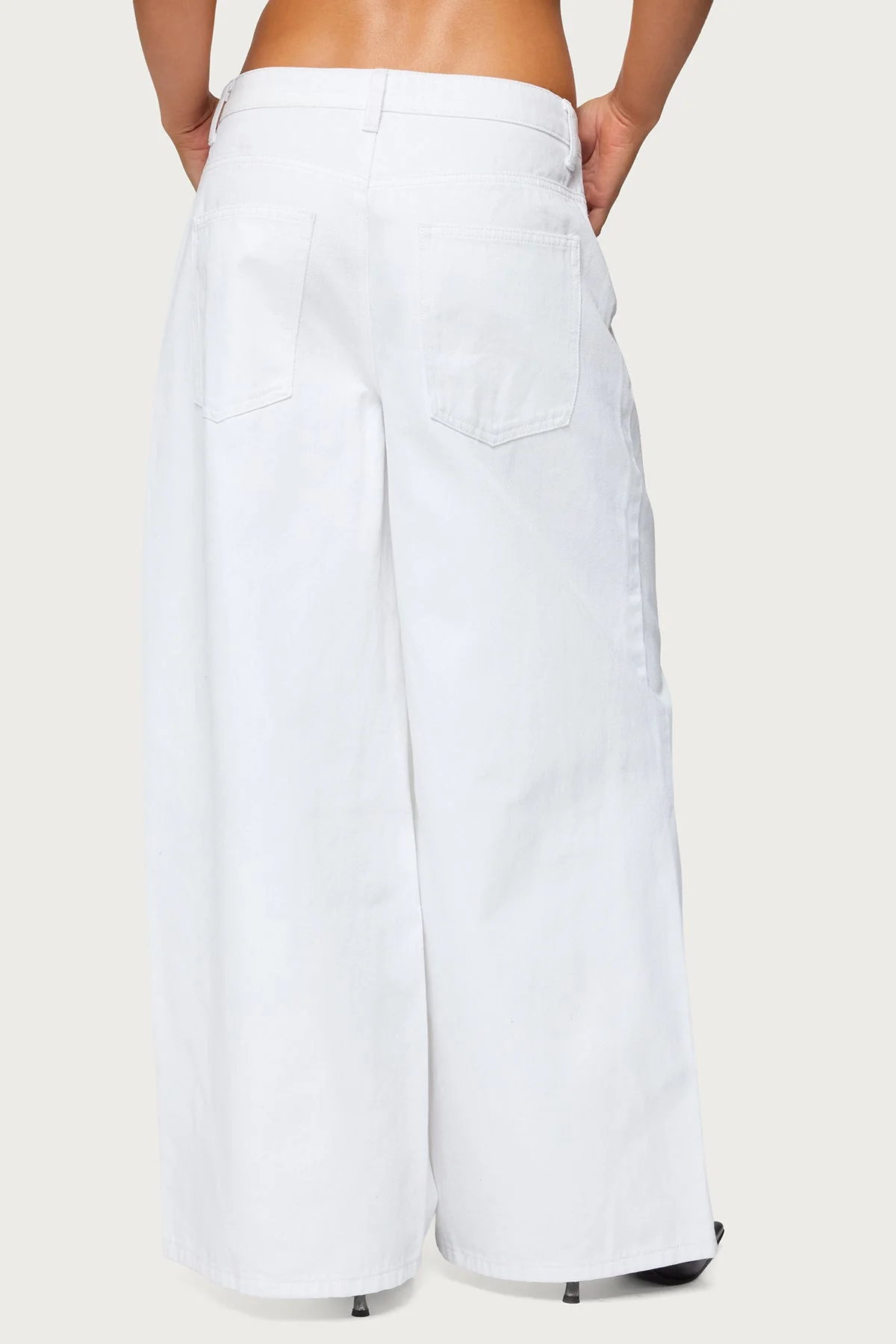 Skater Girl Washed Low Rise Baggy Jeans - Image 4