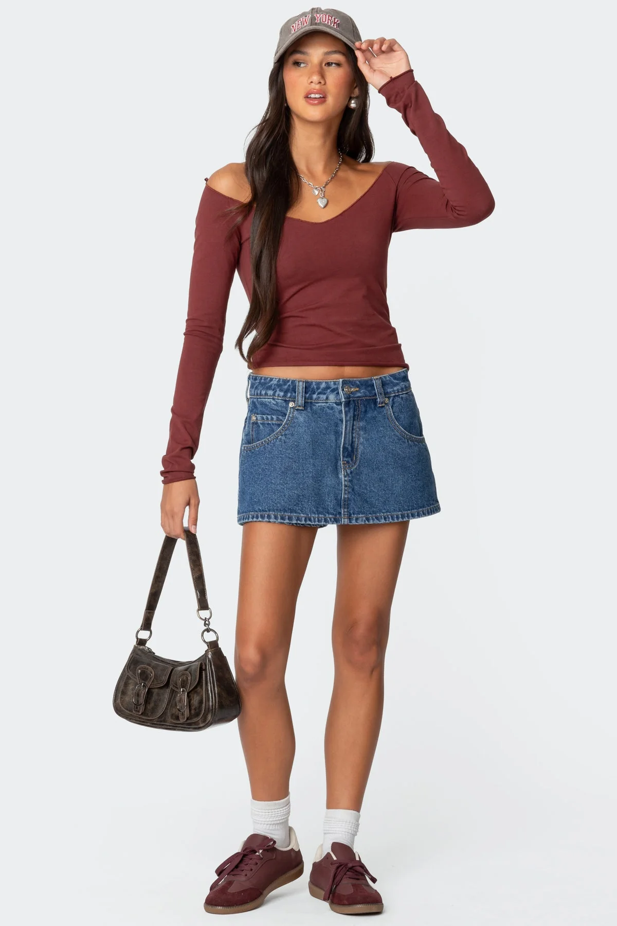 Nattie Off Shoulder V Neck Top - Image 2