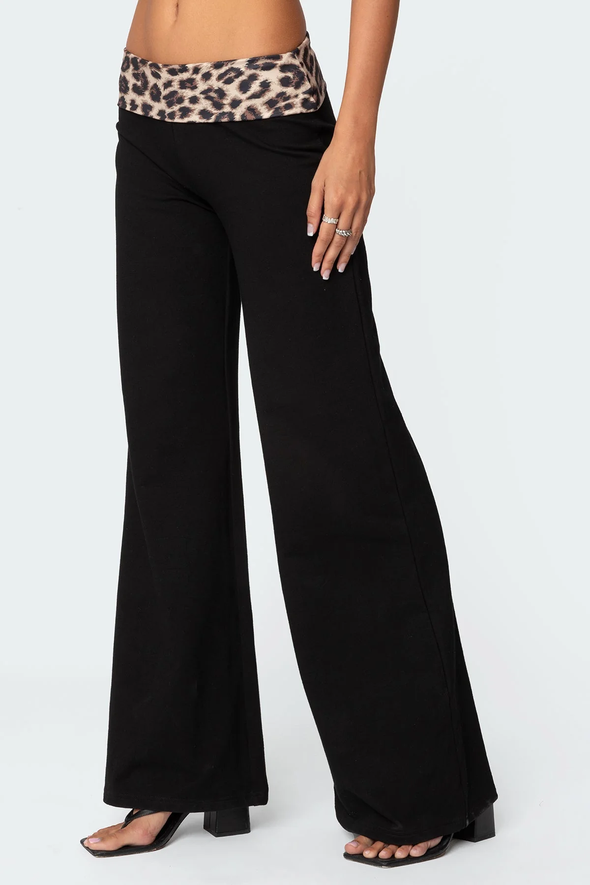 Leopard Foldover Trousers - Image 3
