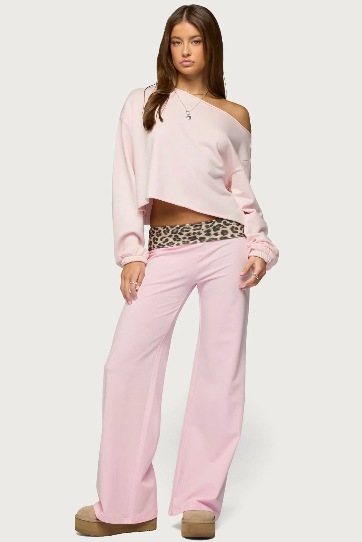 Leopard Foldover Trousers - Image 4