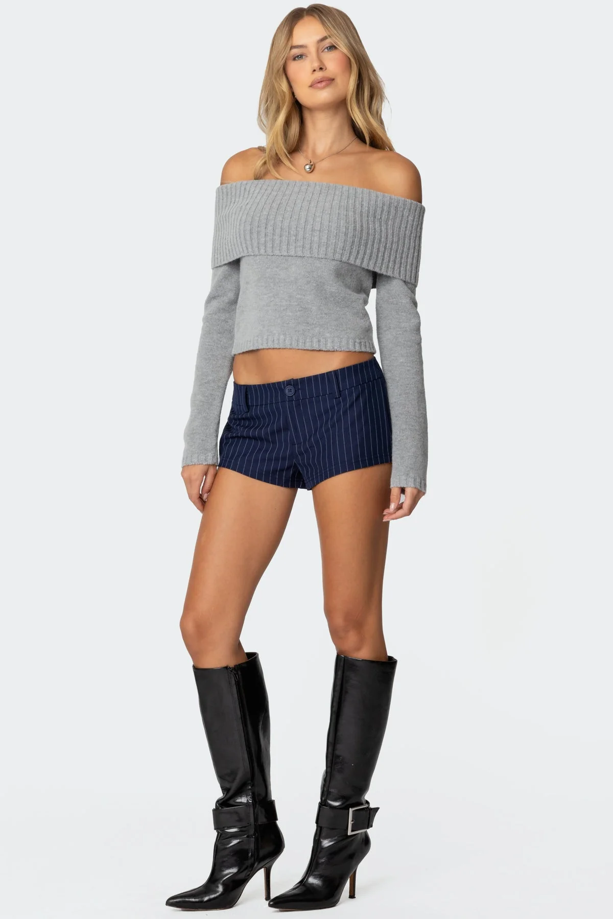 Harrison Pinstripe Micro Shorts - Image 4