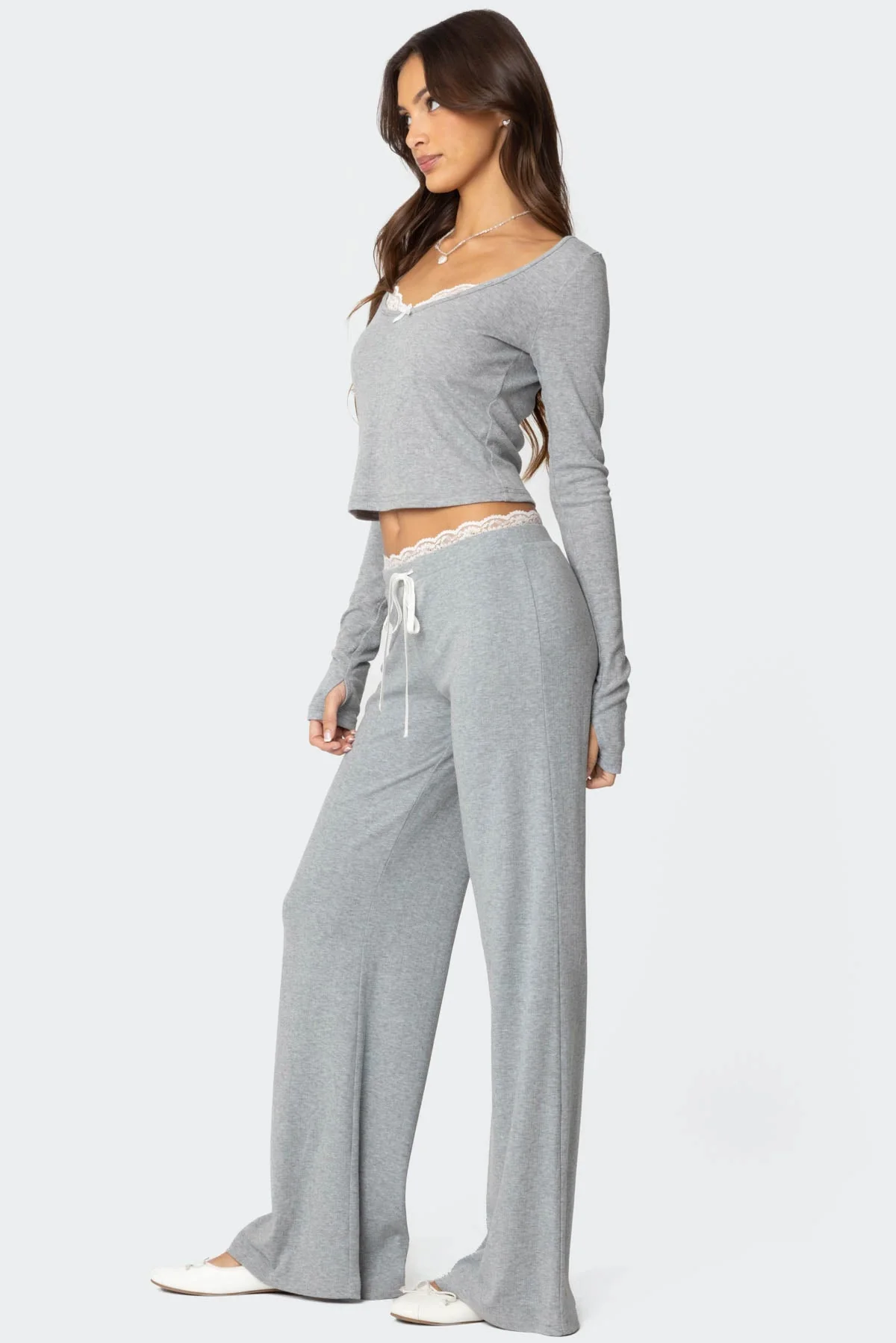 Peekaboo Lace Trousers - Image 4