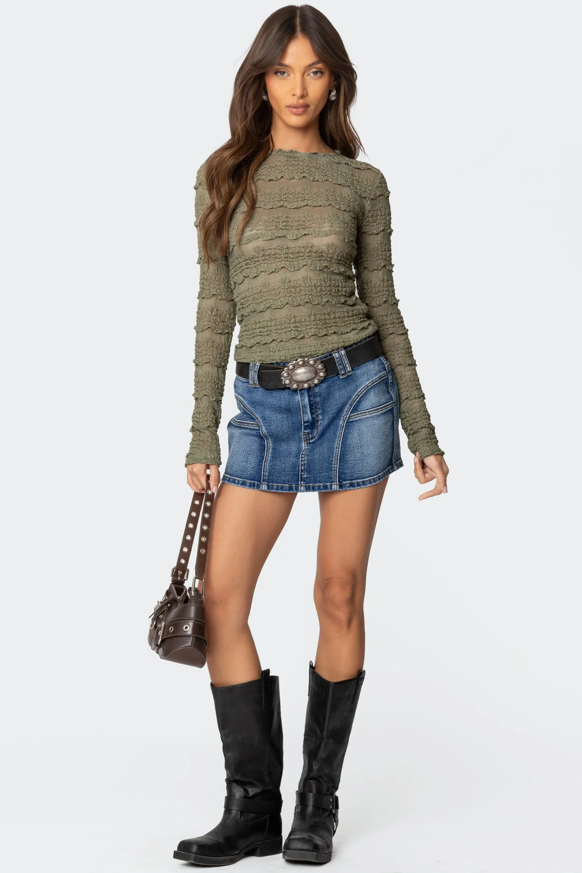Daisey Textured Sheer Lace Top - Image 3