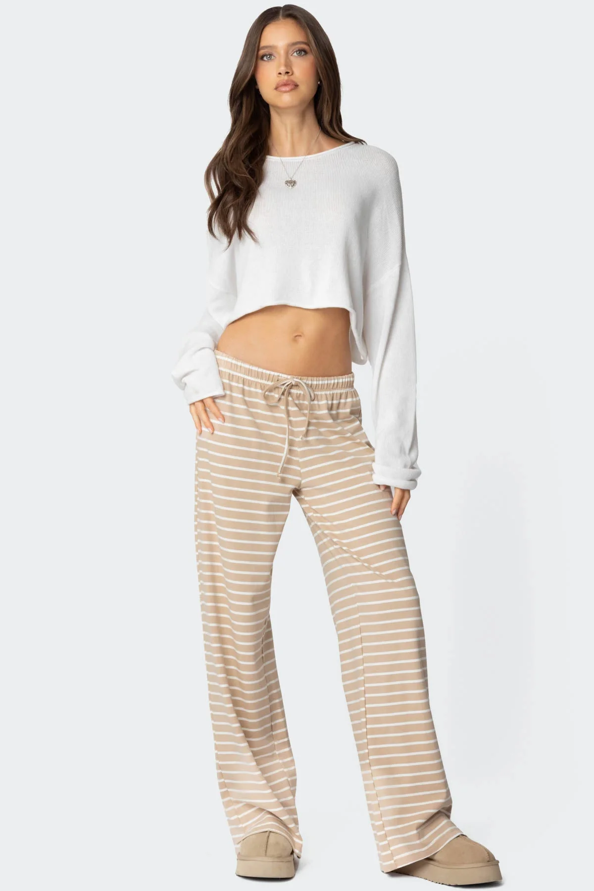 Jona Stripey Slit Trousers