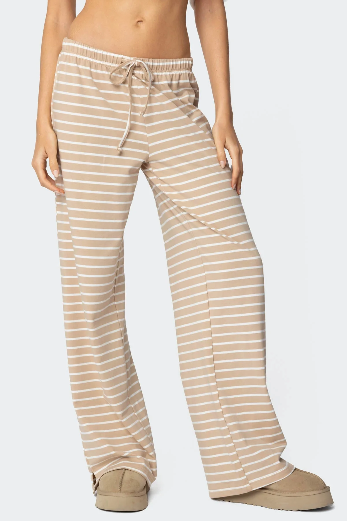 Jona Stripey Slit Trousers - Image 2