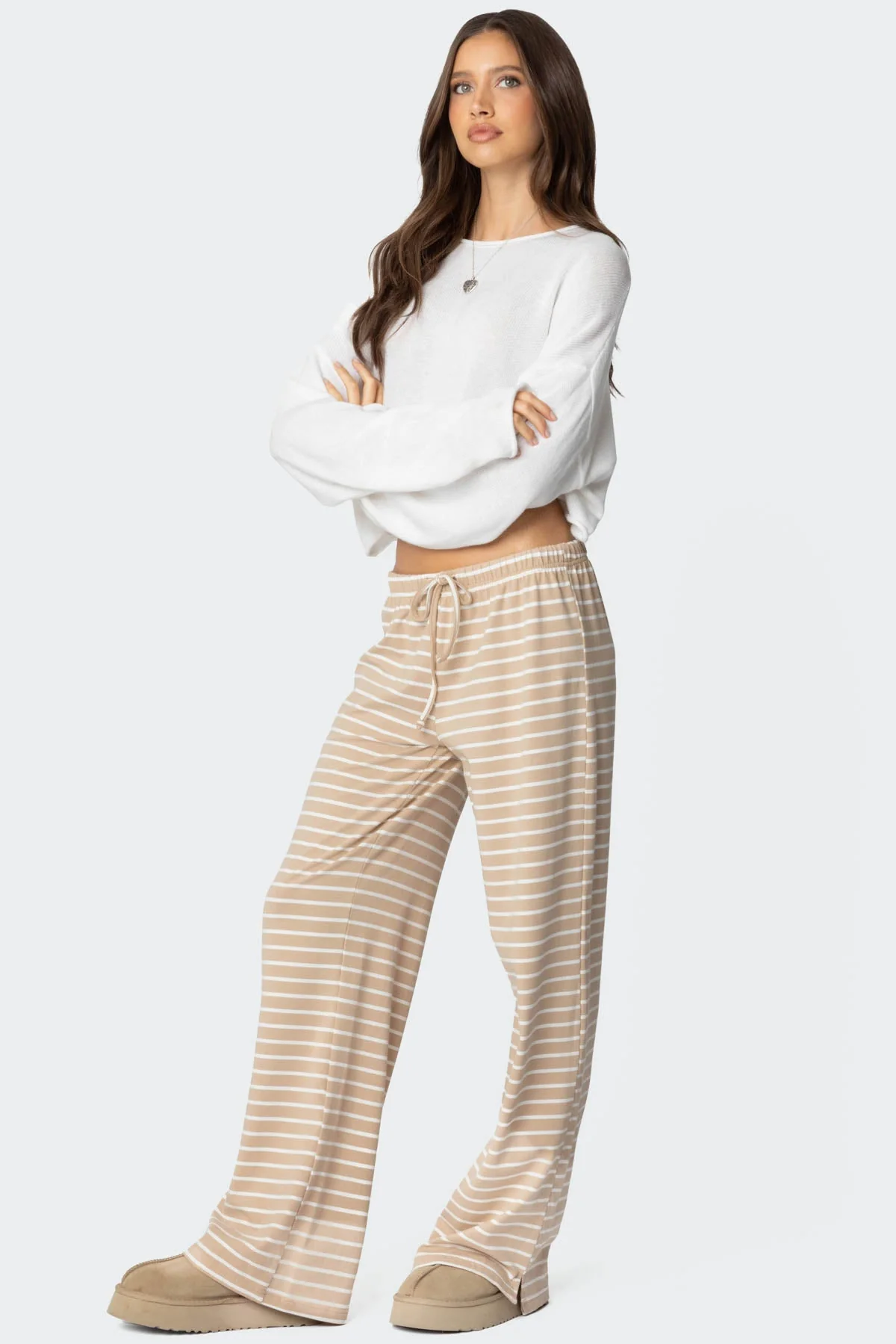 Jona Stripey Slit Trousers - Image 3