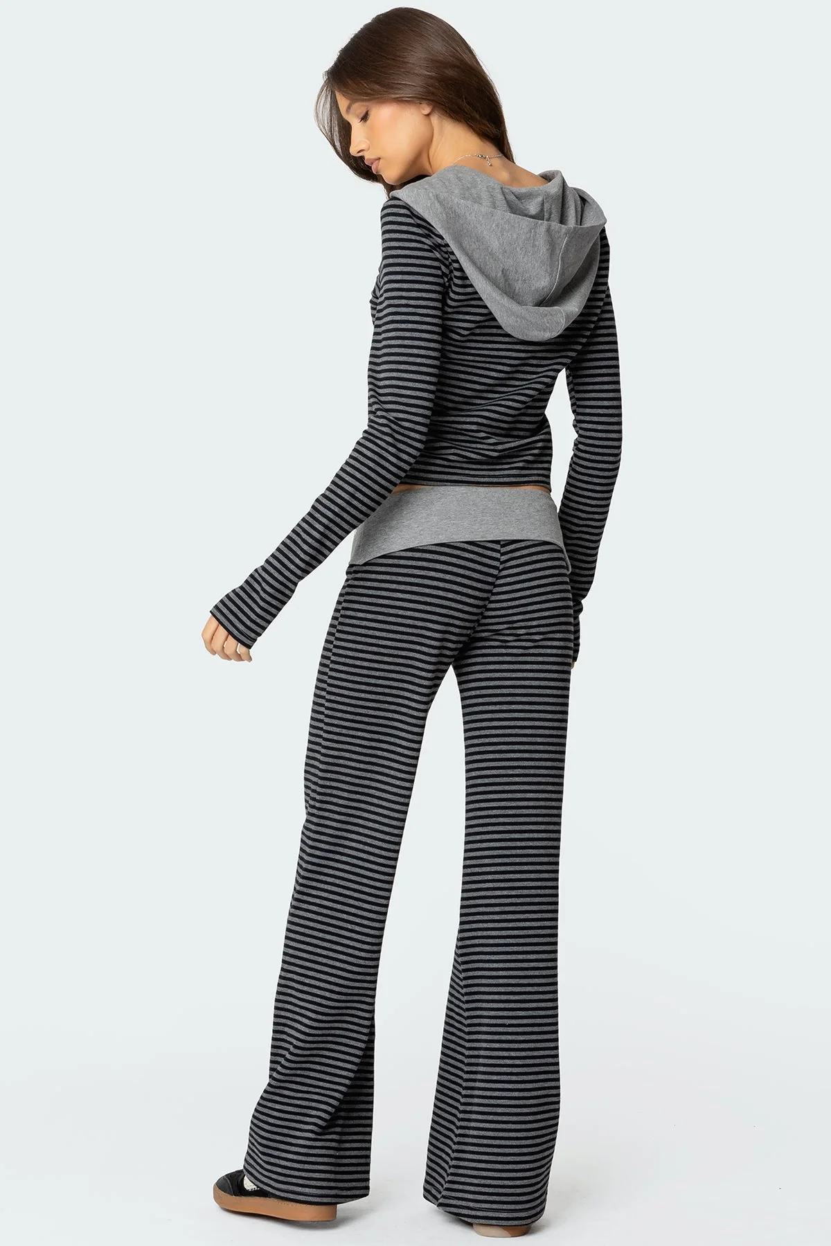 Meggy Striped Foldover Trousers - Image 3