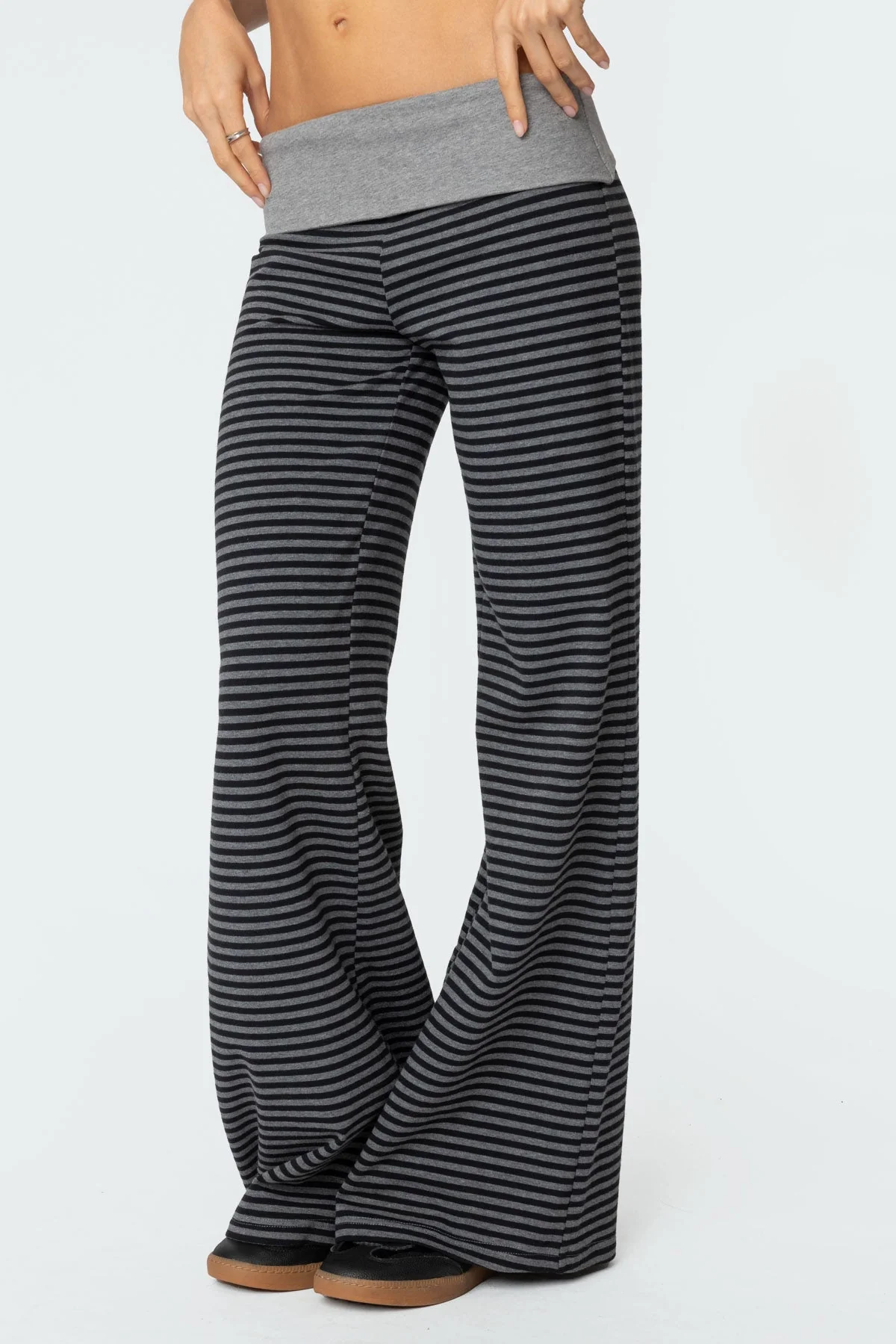 Meggy Striped Foldover Trousers - Image 4