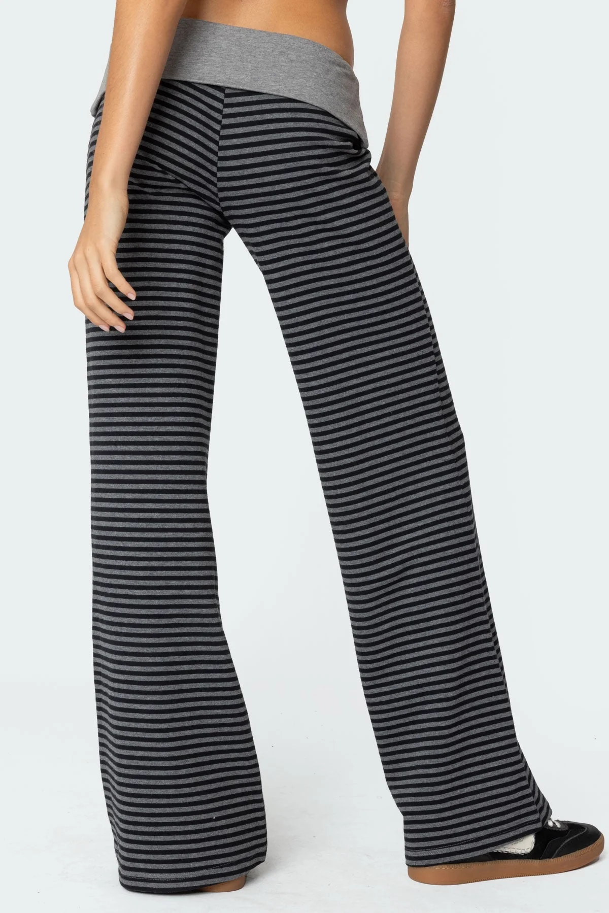 Meggy Striped Foldover Trousers - Image 5