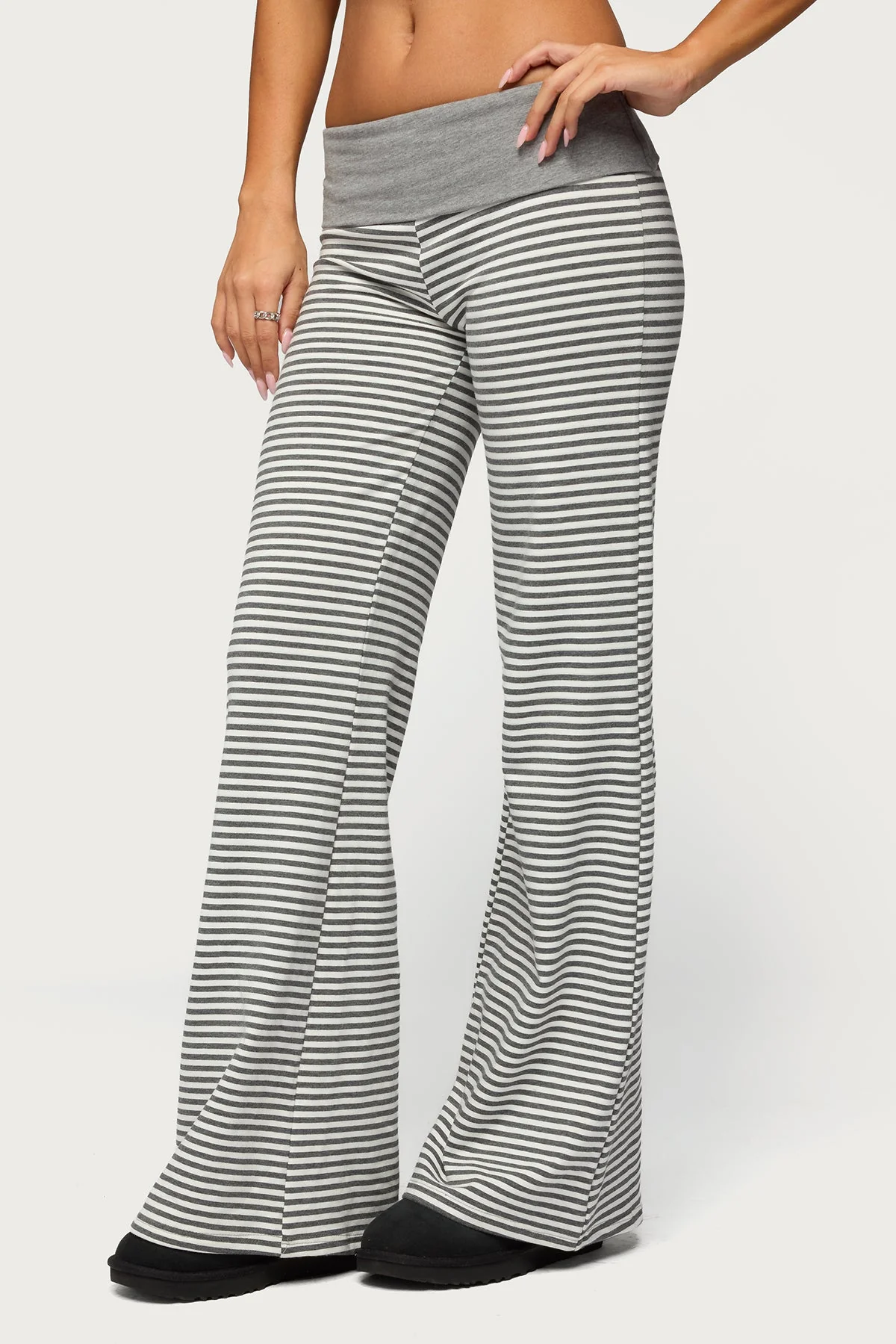 Meggy Striped Foldover Trousers - Image 3