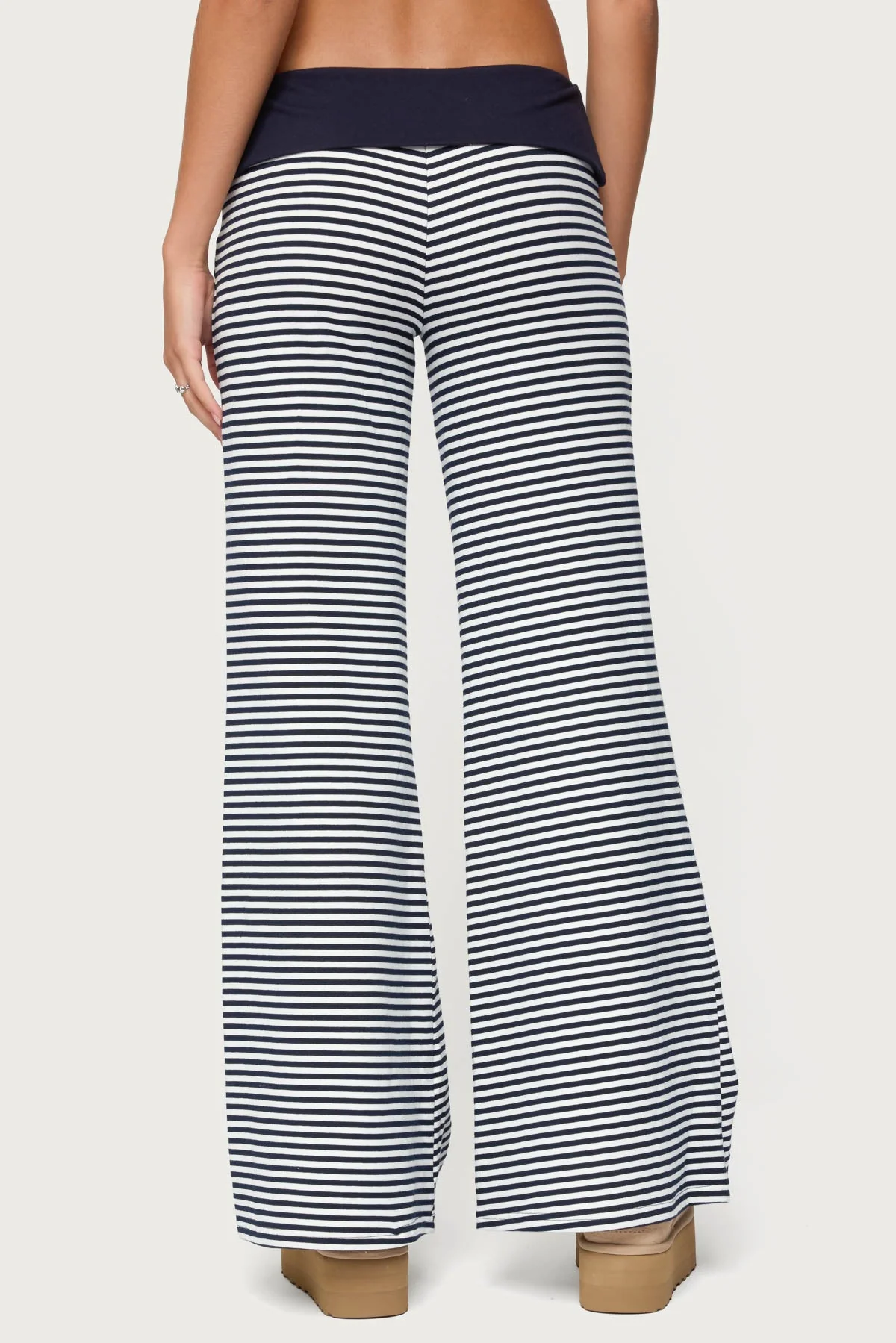 Meggy Striped Foldover Trousers - Image 5