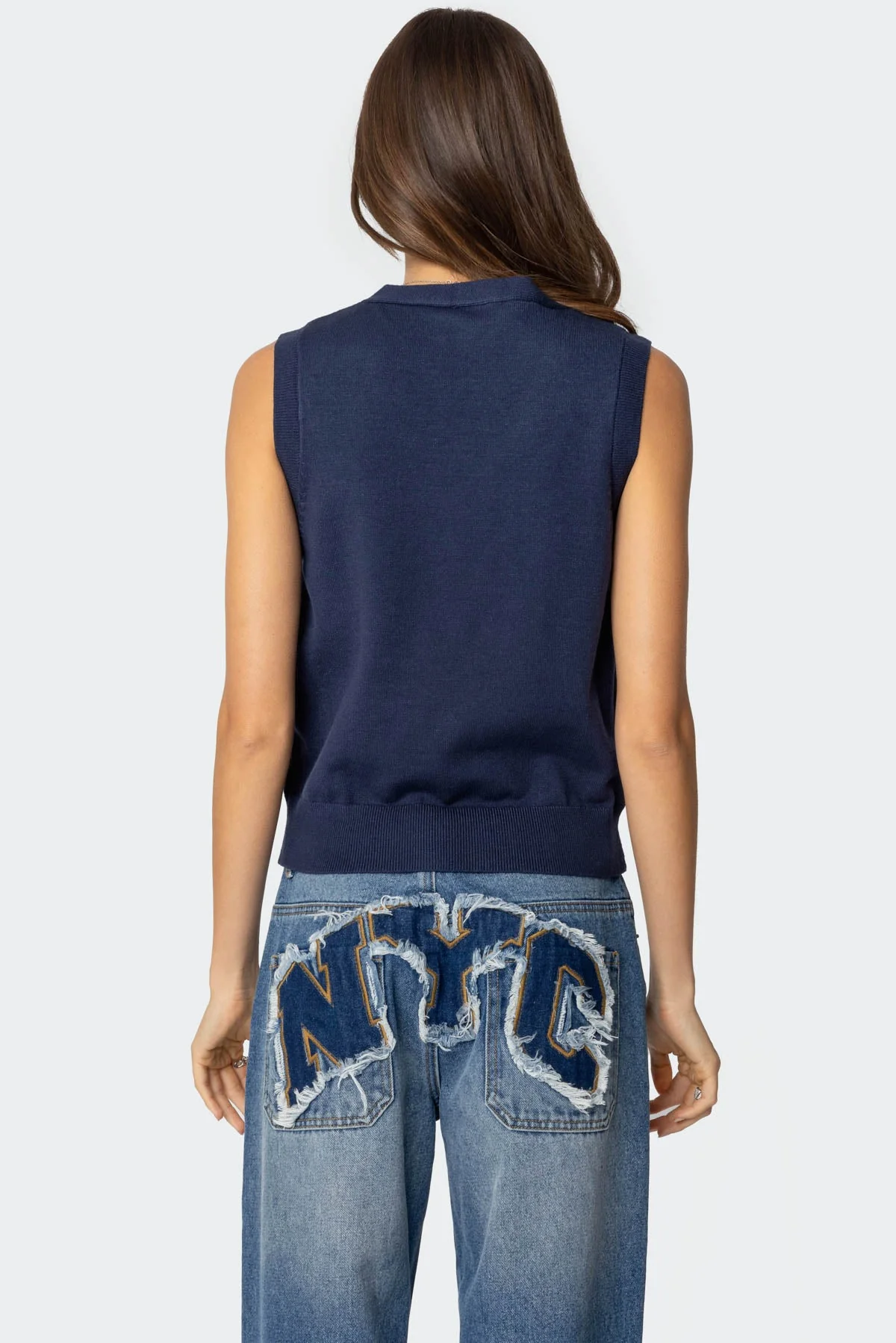 Cam Button Up Knit Tank Top - Image 5