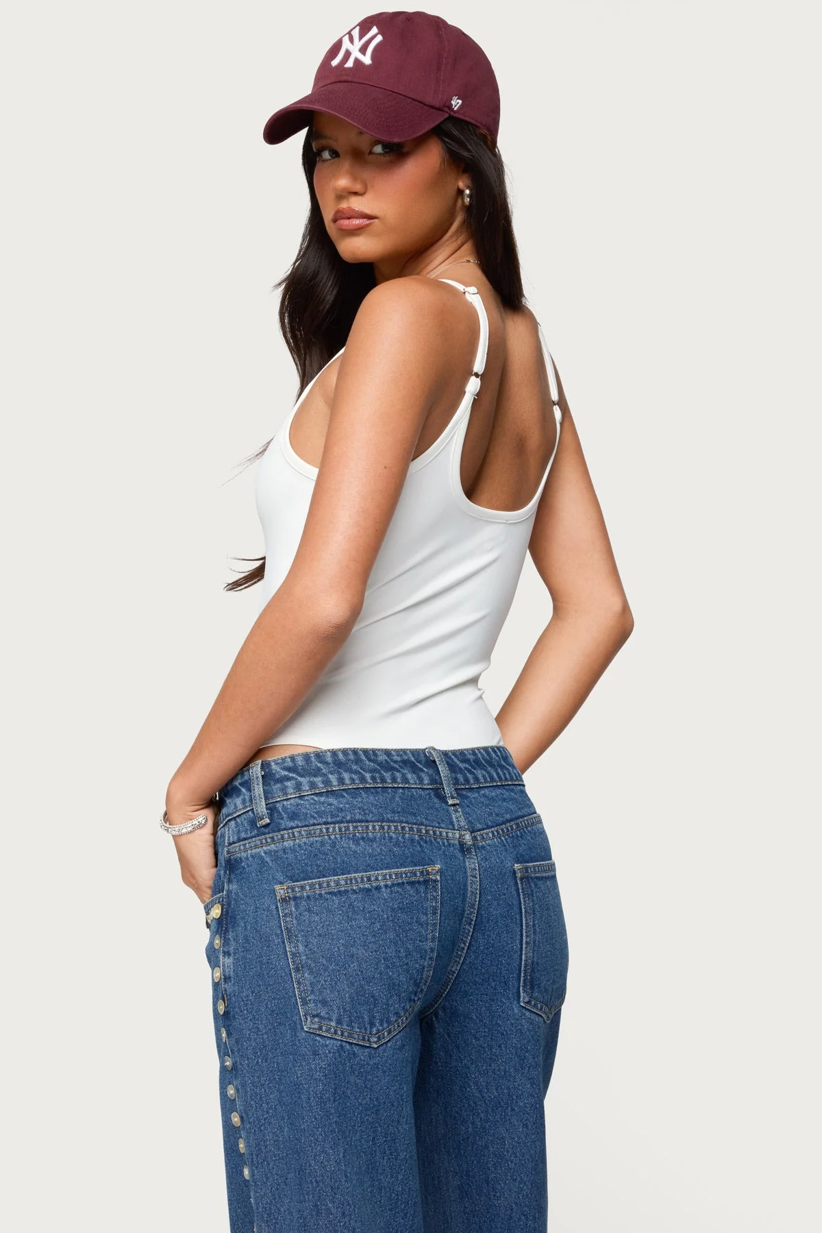 Teaghan V Neck Fitted Bodysuit - Image 5