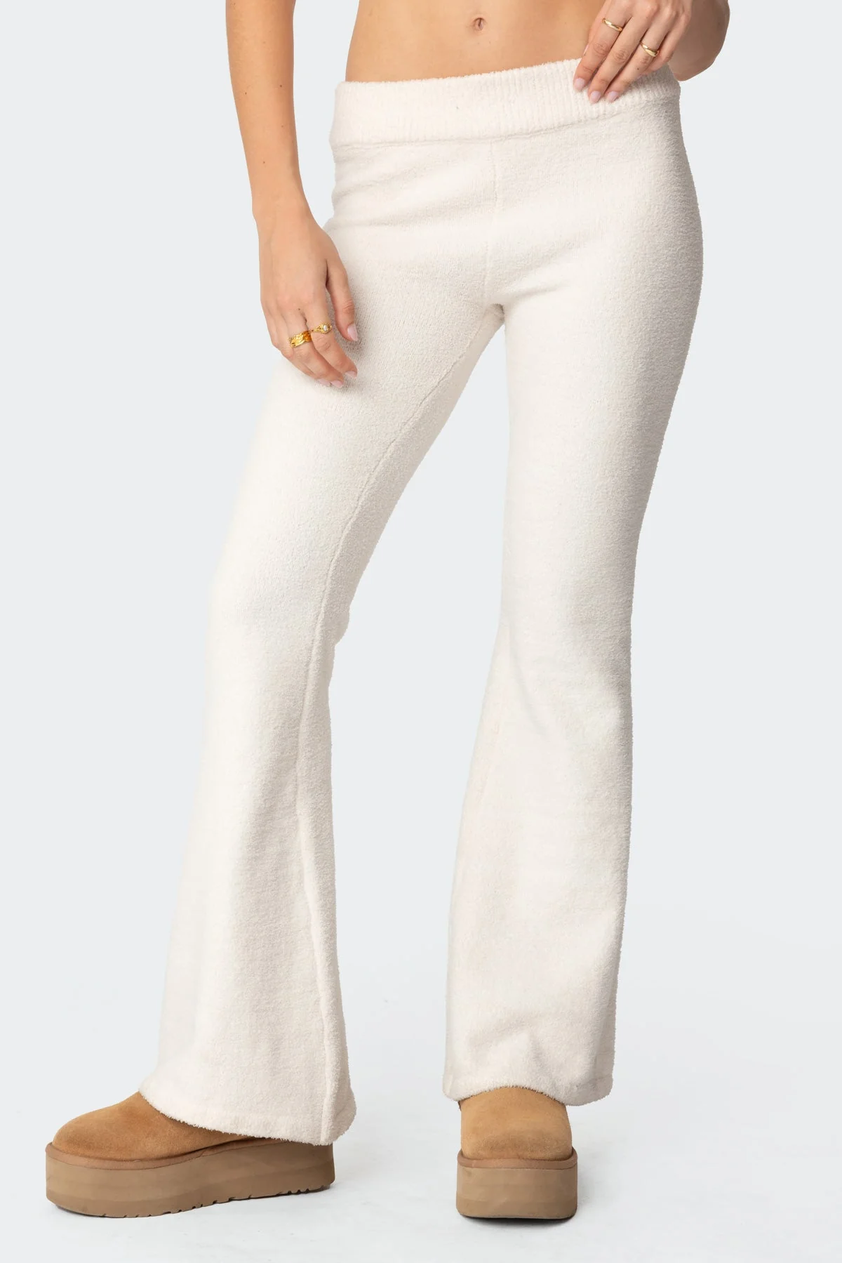 Plush Flared Trousers - Image 2