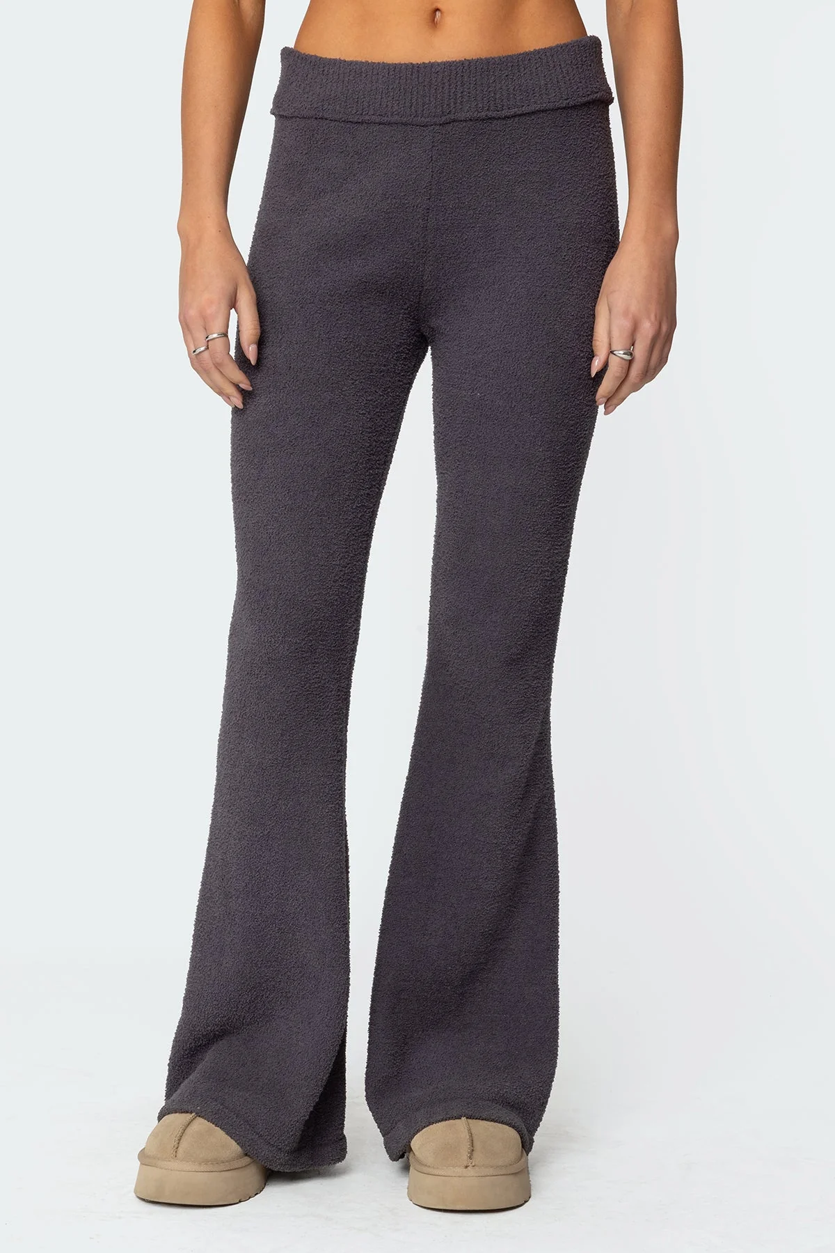 Plush Flared Trousers - Image 2