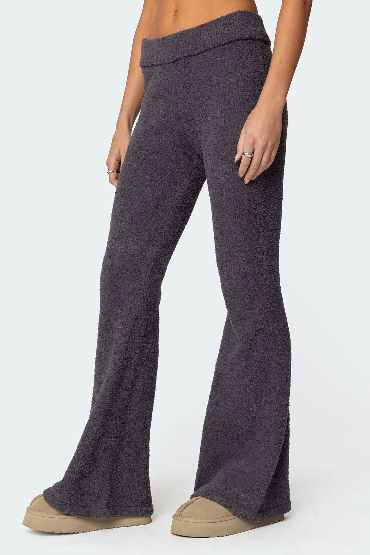 Plush Flared Trousers - Image 3