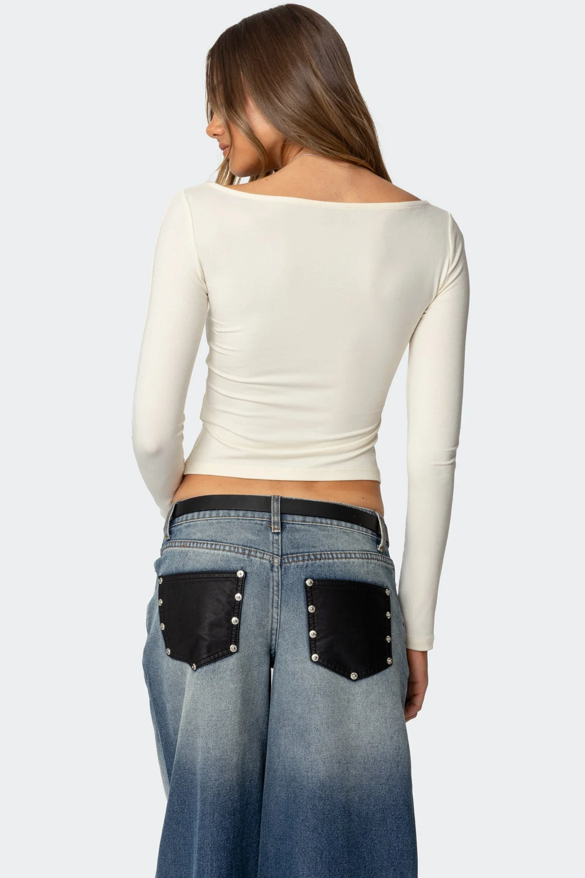Nikola Ribbed Boat Neck Top - Image 5