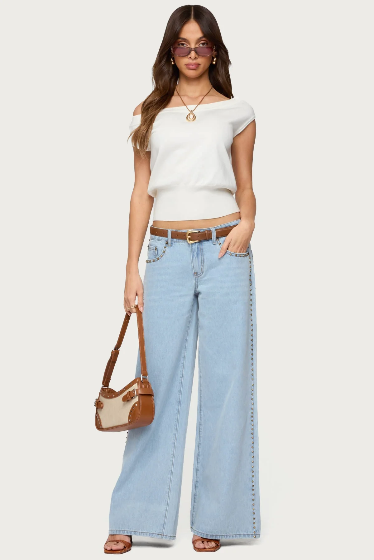 Michaela Off Shoulder Knit Top - Image 3
