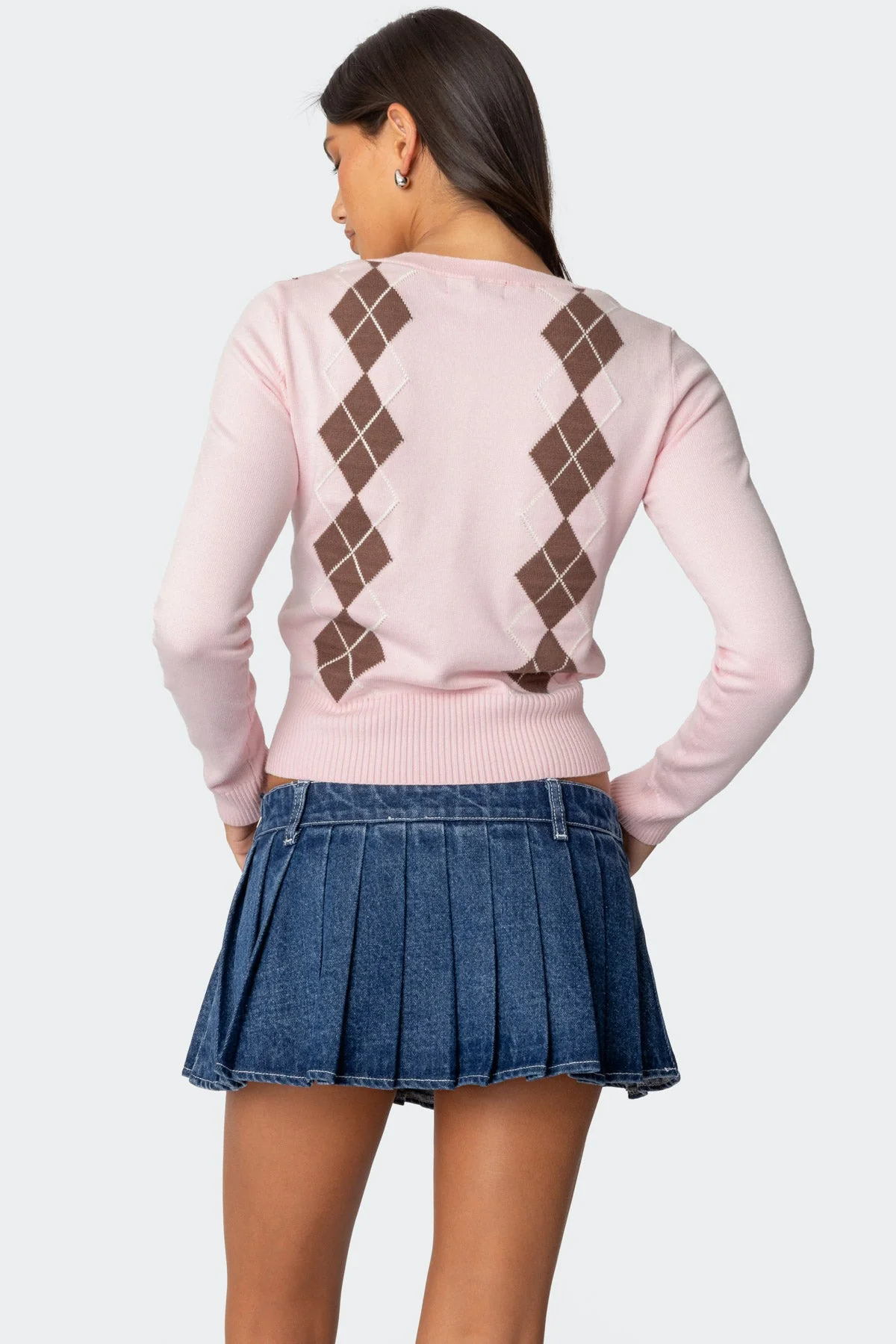 Argyle V Neck Sweater - Image 5
