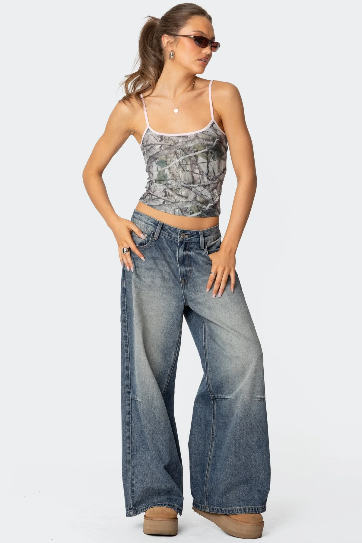 Camo Contrast Tank Top - Image 5