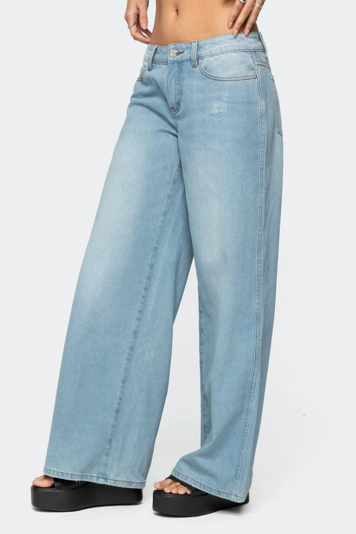 Ripley Distressed Low Rise Baggy Jeans - Image 4