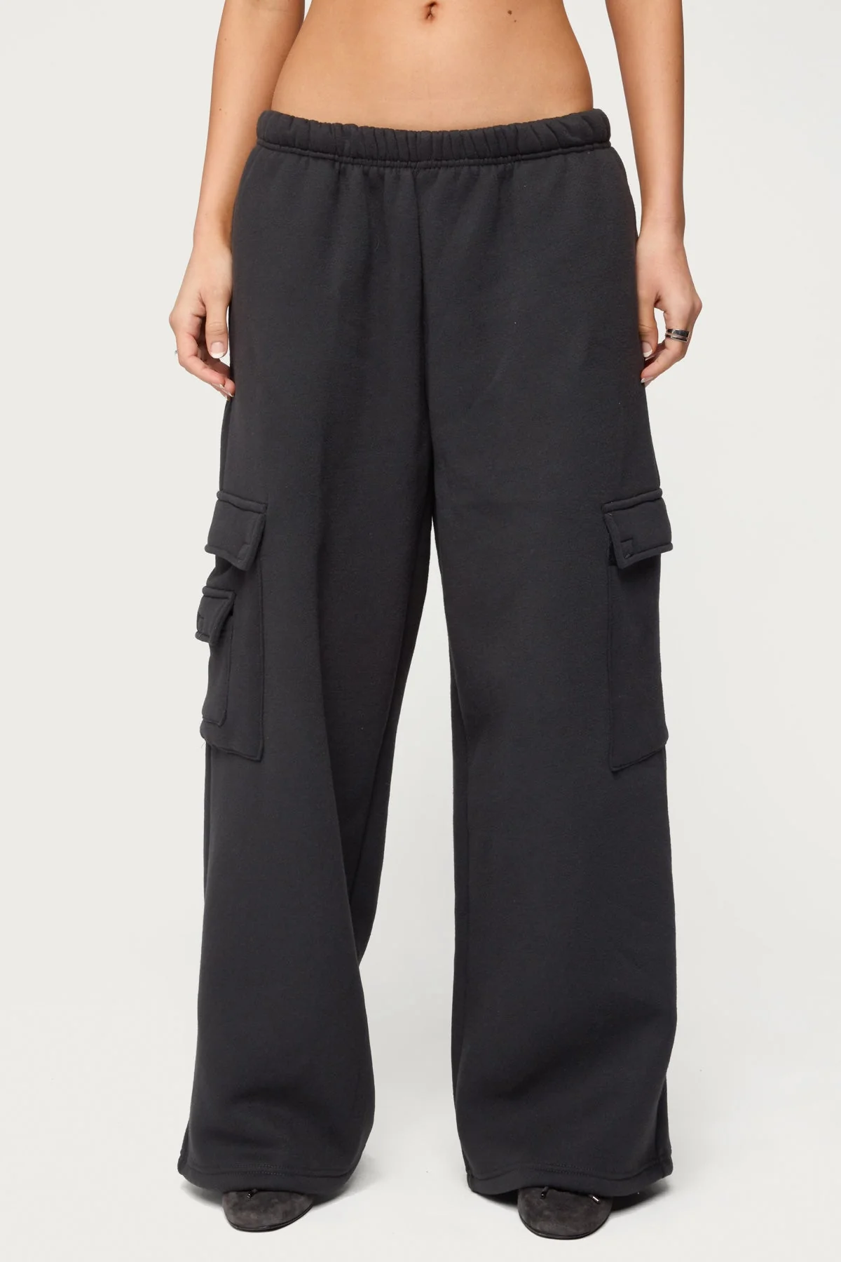 Petite Wide Leg Cargo Joggers - Image 2